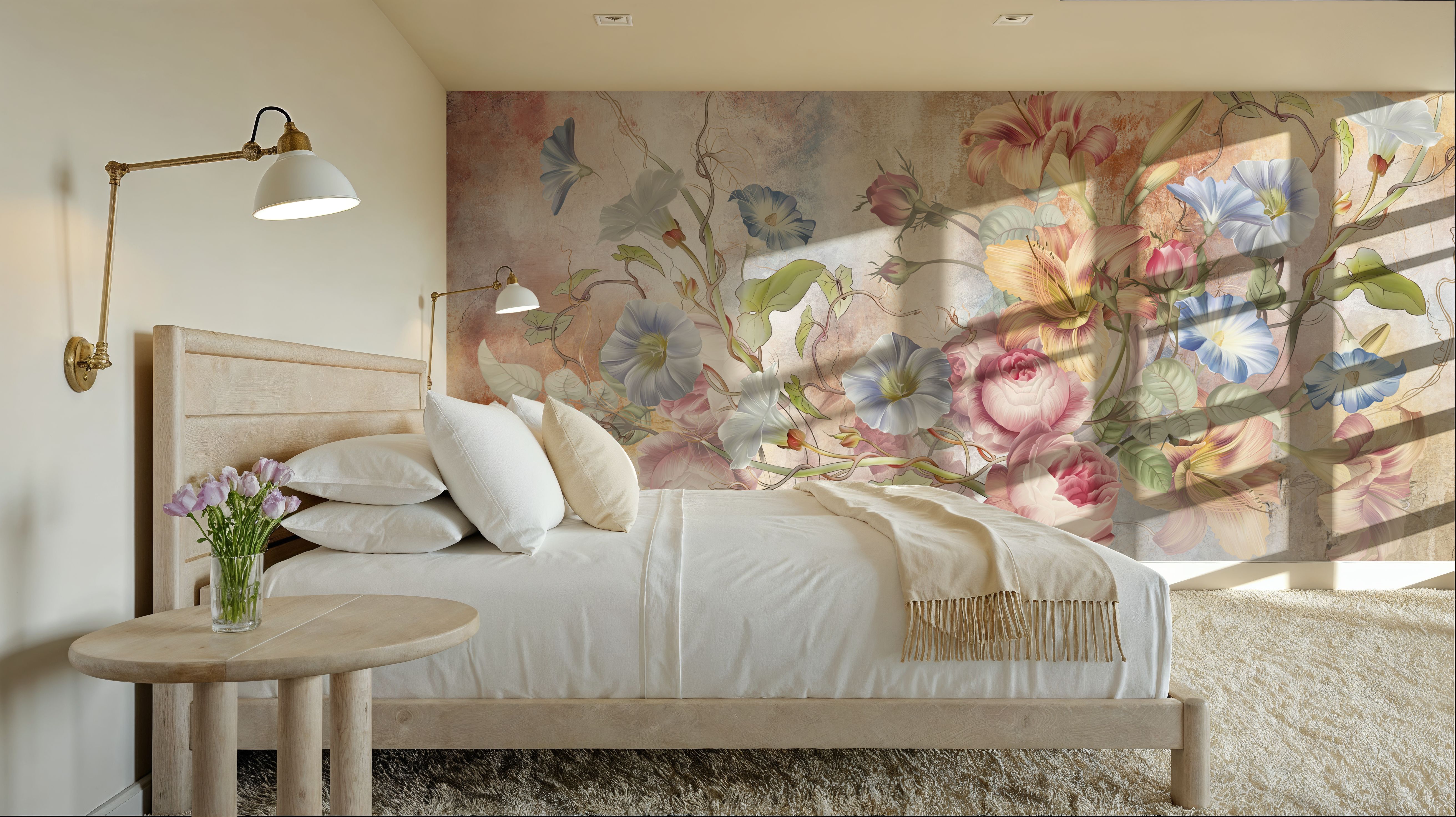 Floral Grunge Singing, Wallpaper