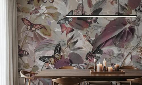 Butterfly Paradise Gray