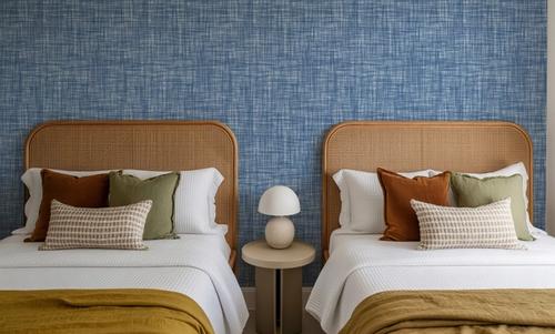 Mottled Linen Effect, Sky Blue