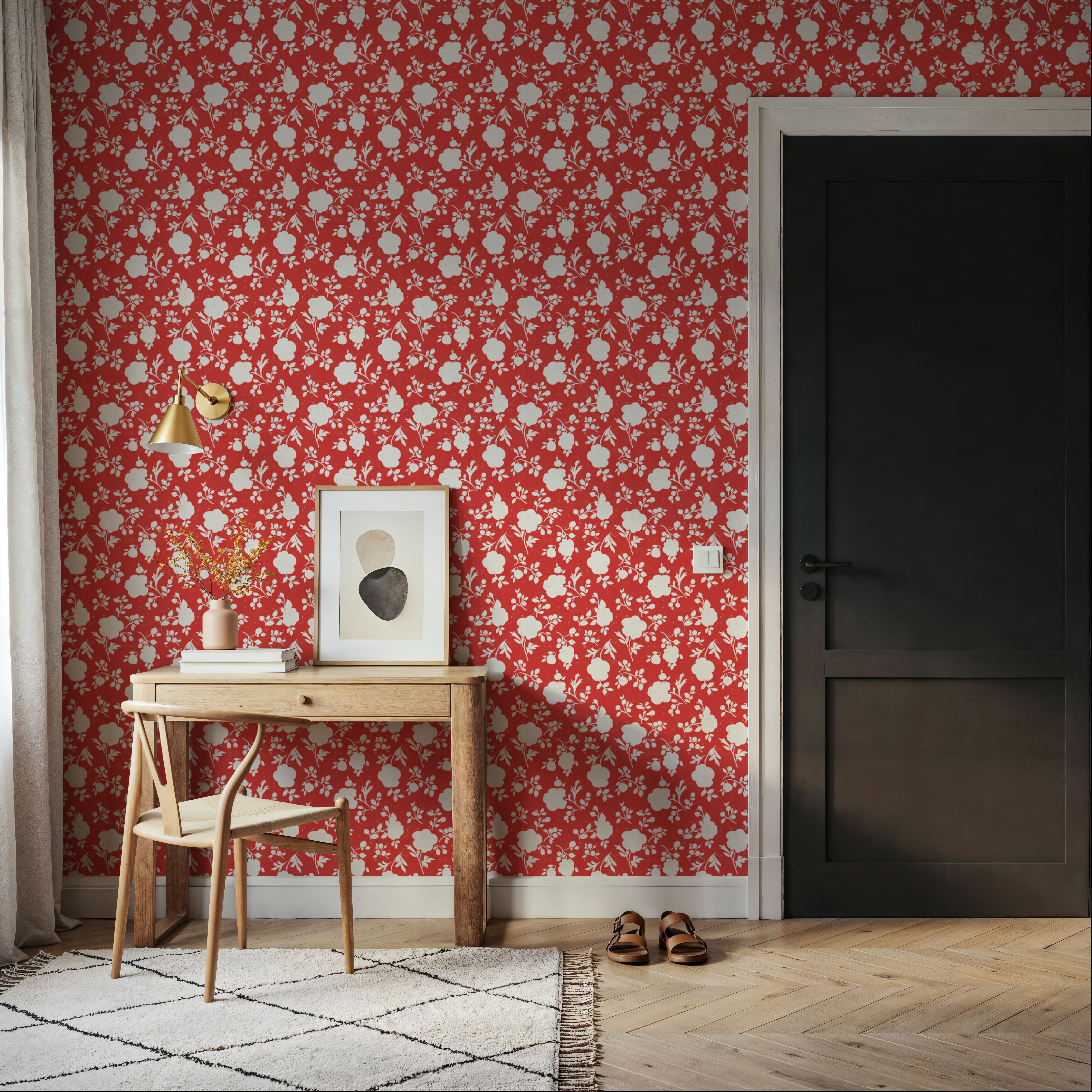 Country Flowery Red