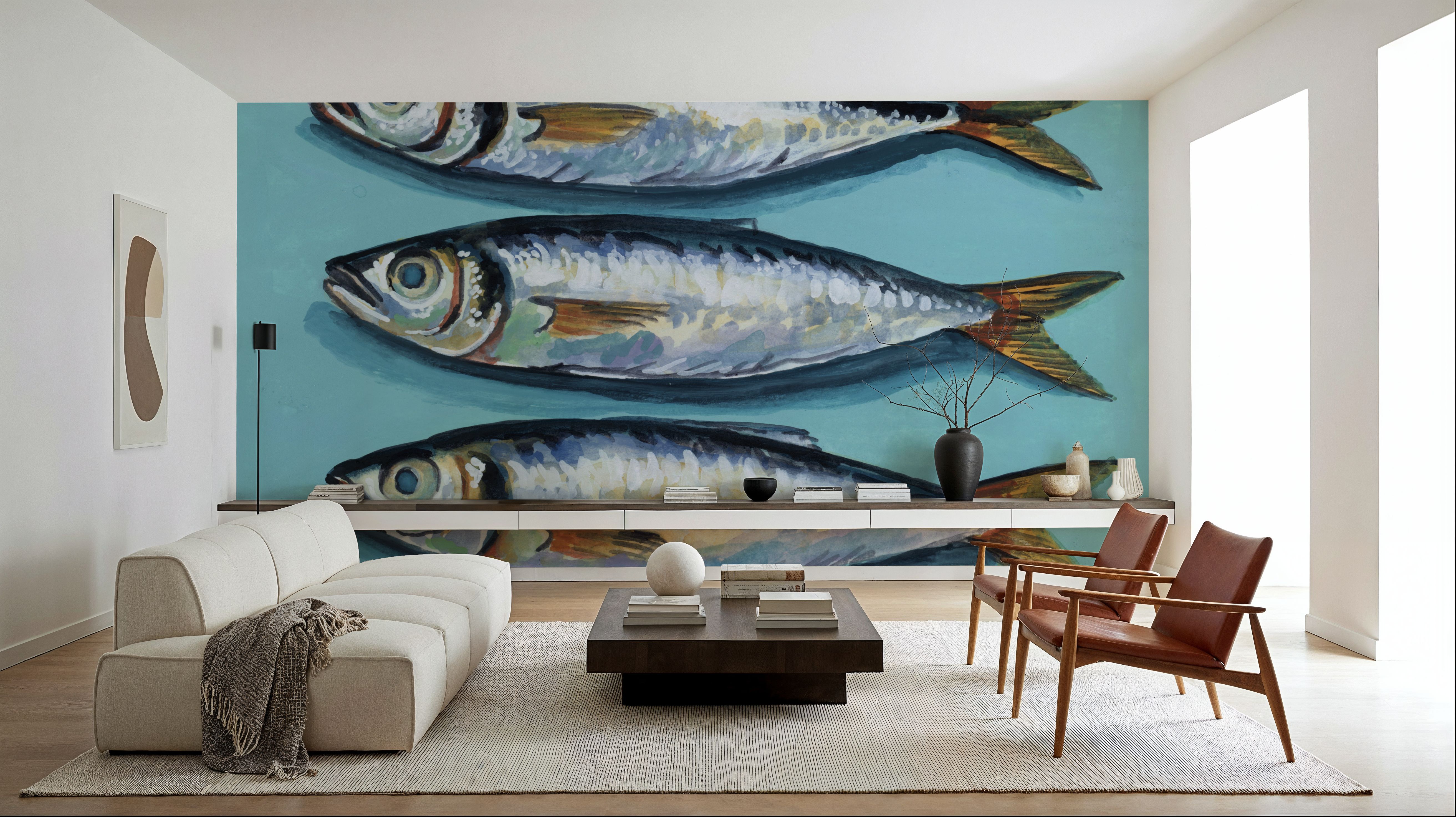 Three Little Fishies, Tapeten