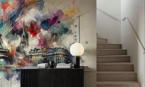 Watercolor Skyline Paris II