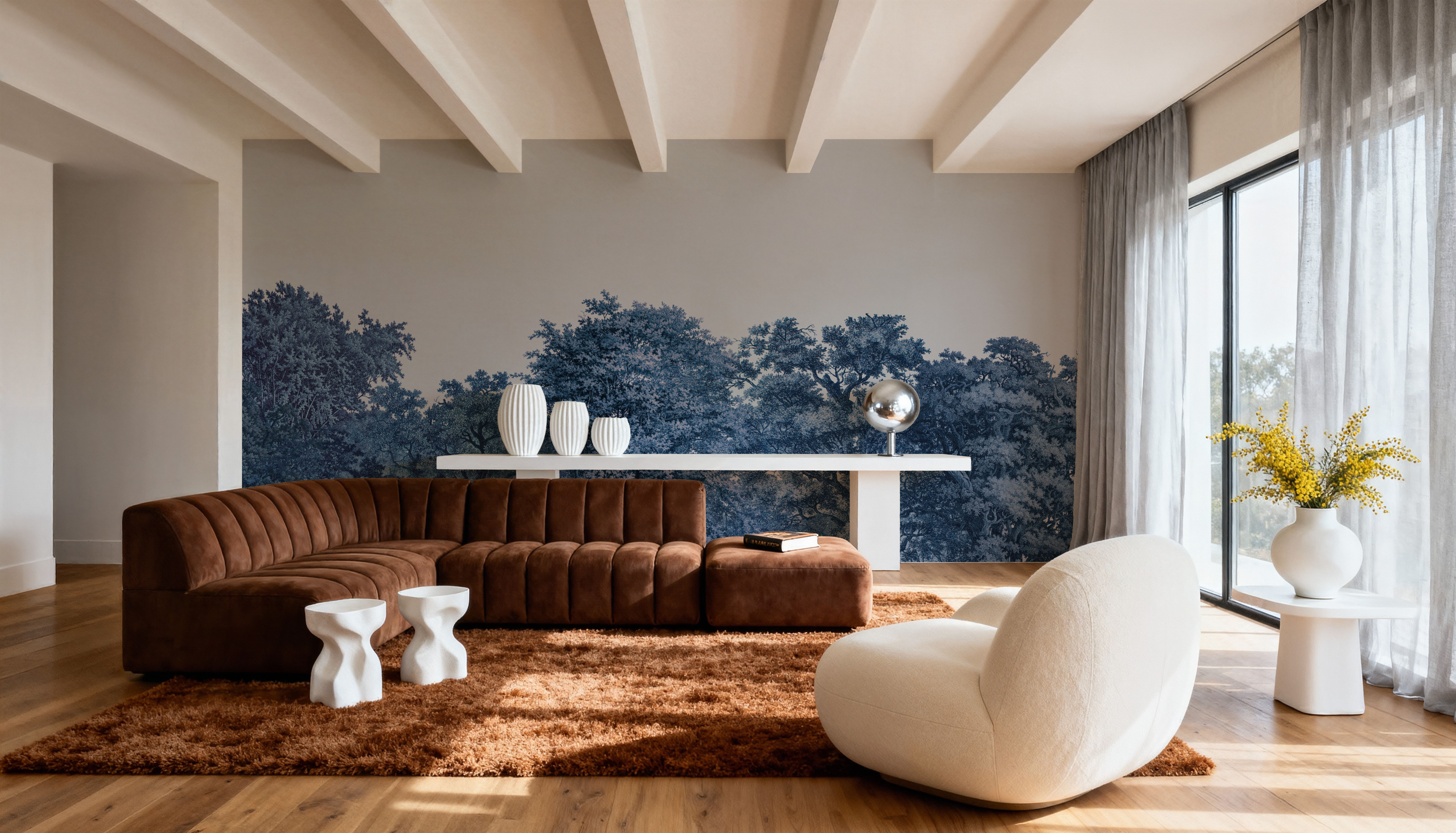 Over the Treetops, Blue Ink, Wallpaper