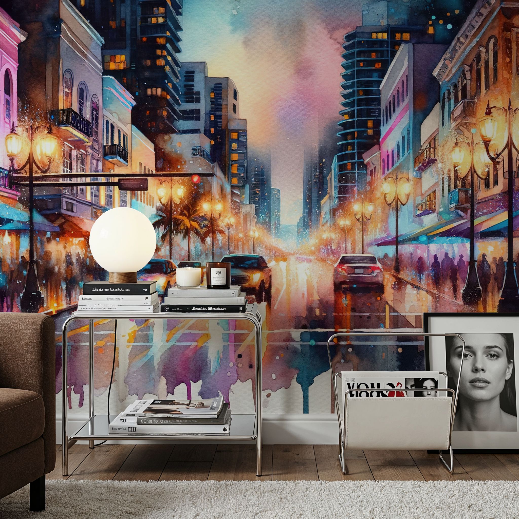 Miami Street At Night