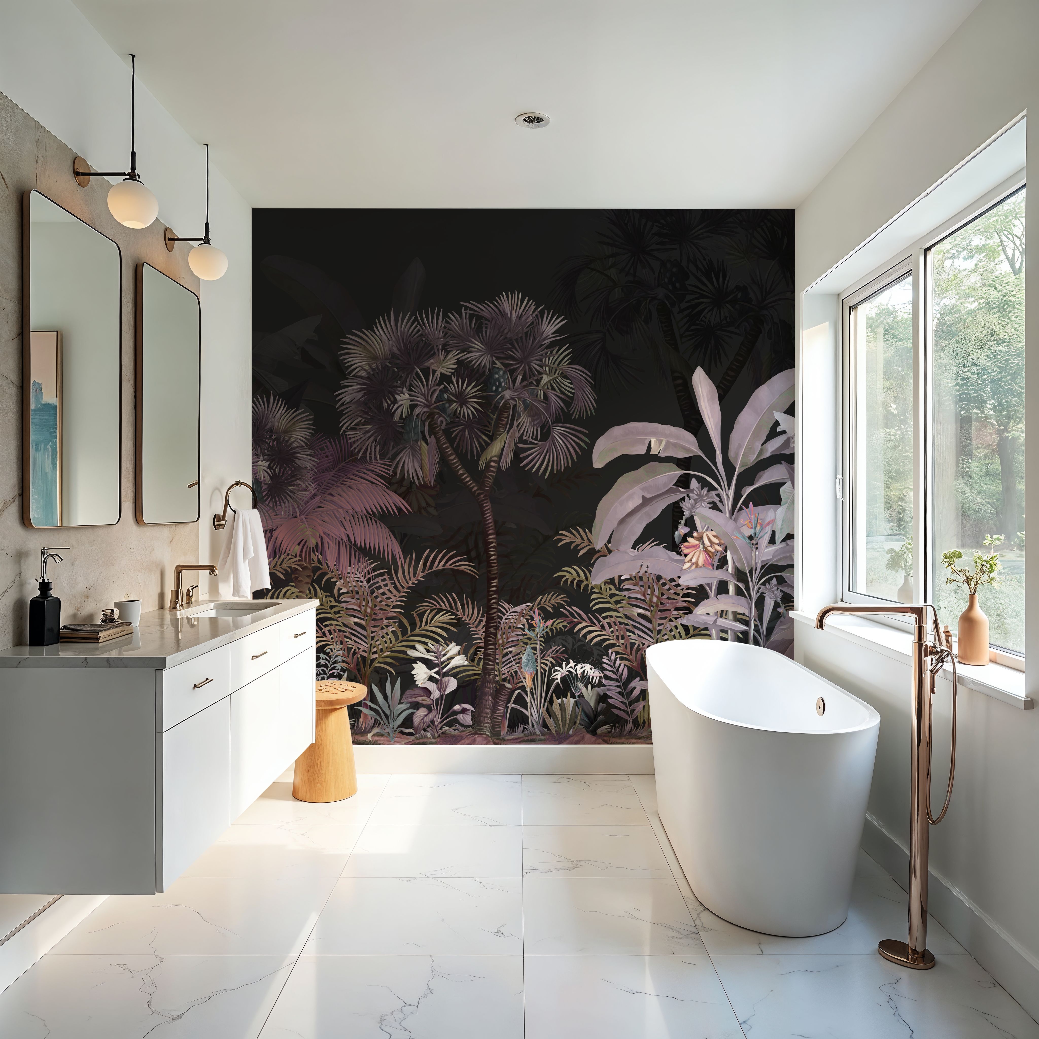 Tropical Forest Strolls Dark Purple