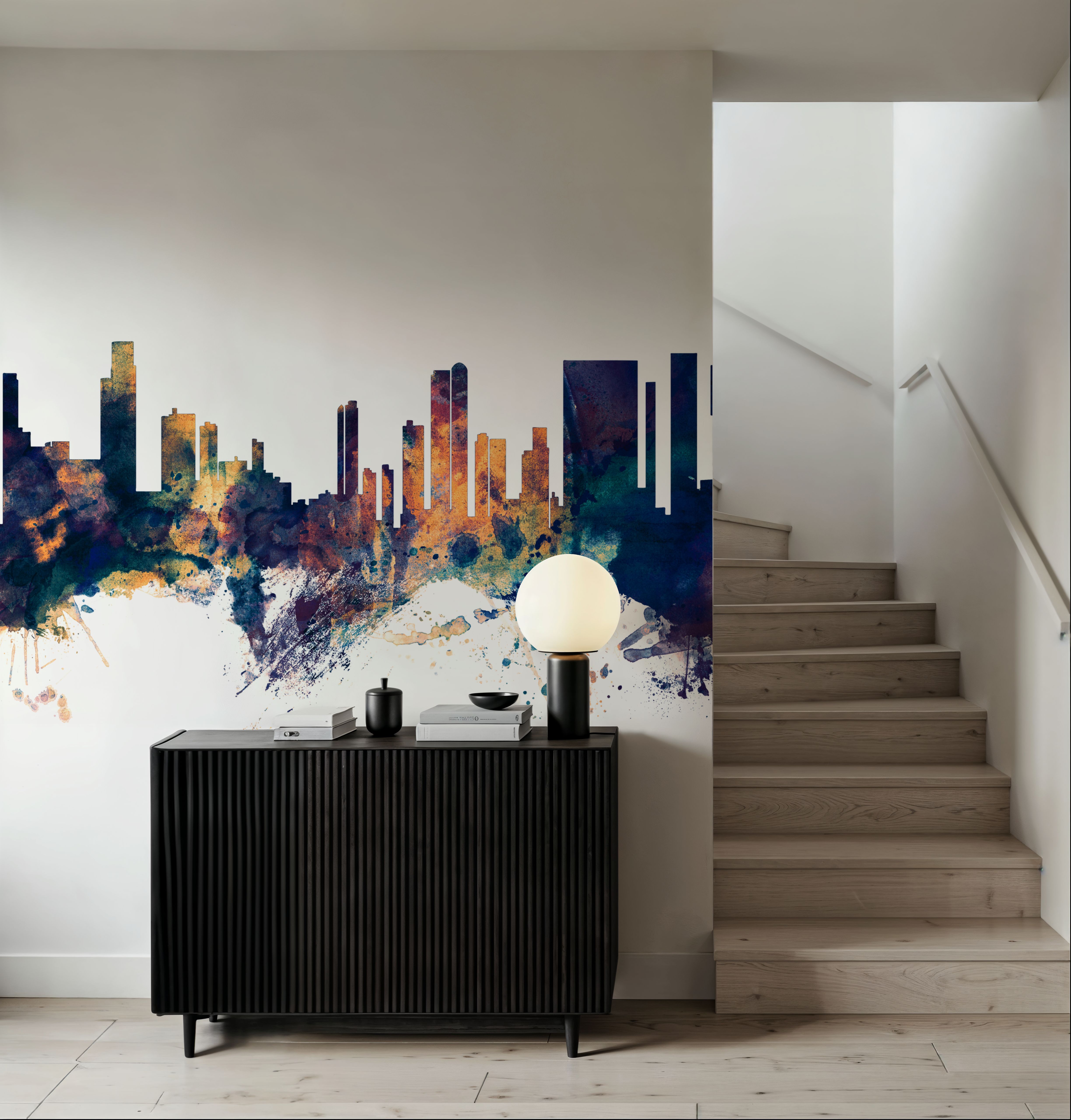 Honolulu Hawaii Skyline Blue & Bronze