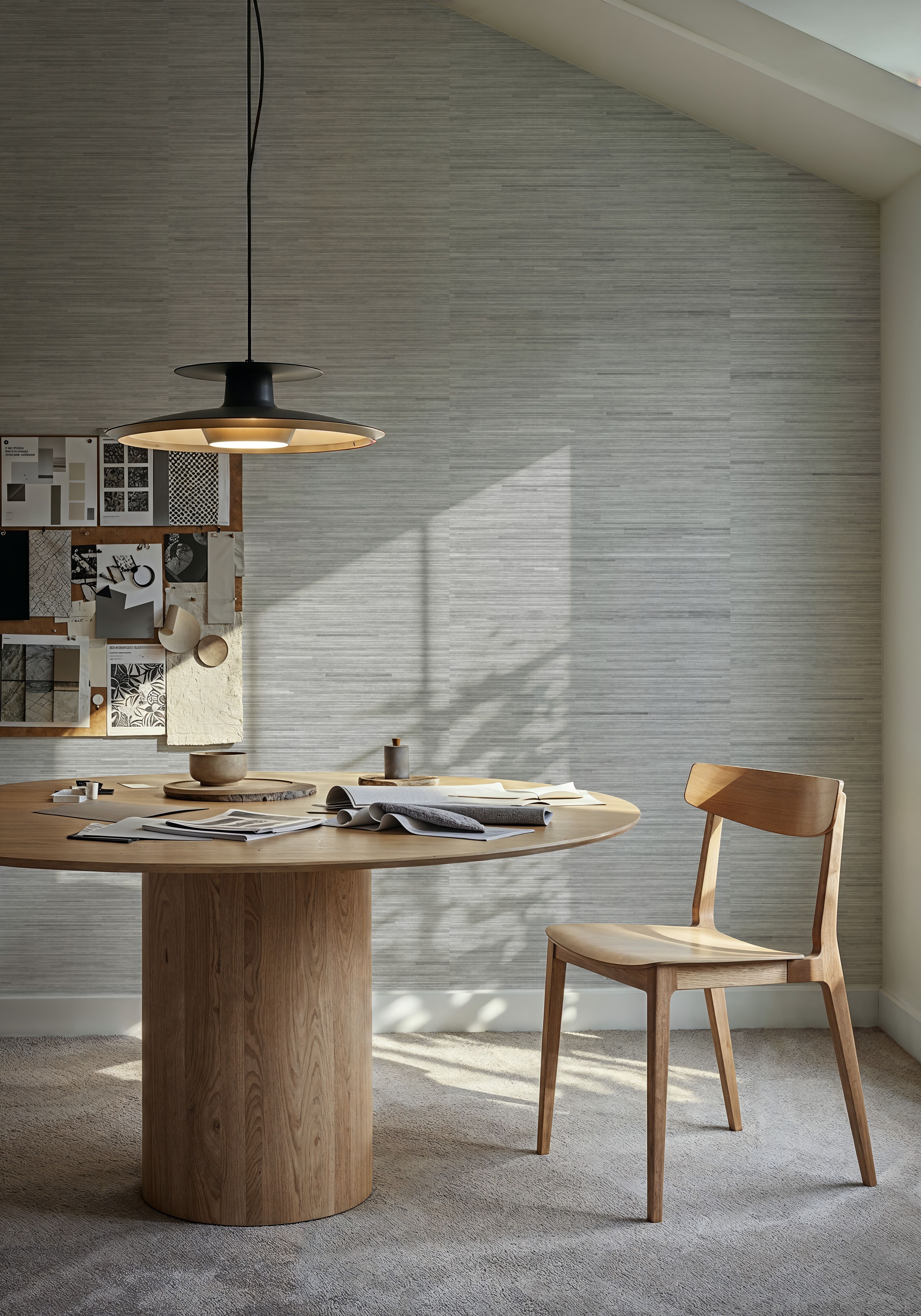 Faux Grasscloth with Visible Seams, Cloud