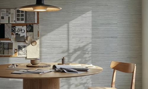 Faux Grasscloth with Visible Seams, Cloud