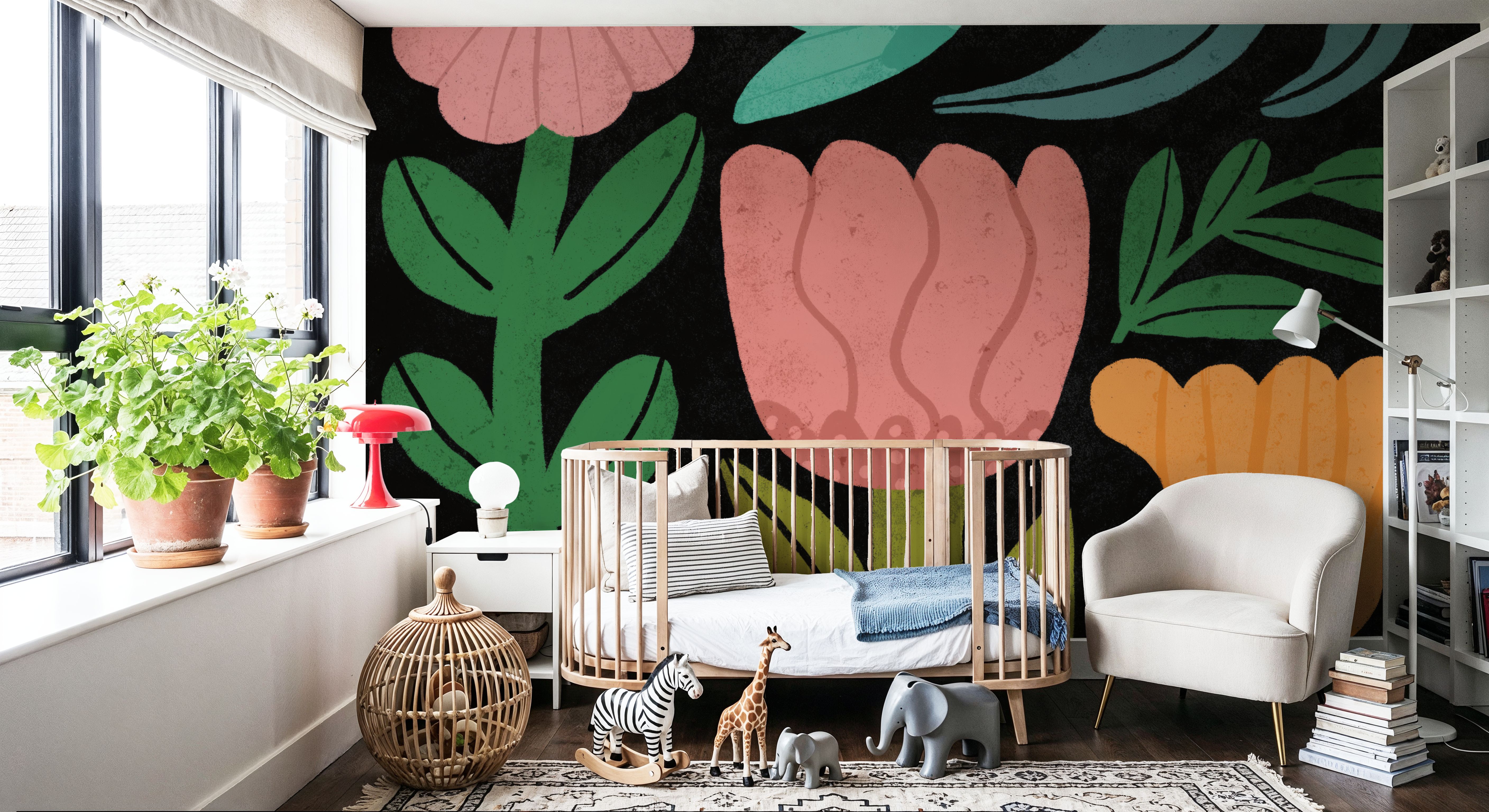 Flower Toss III, Wallpaper