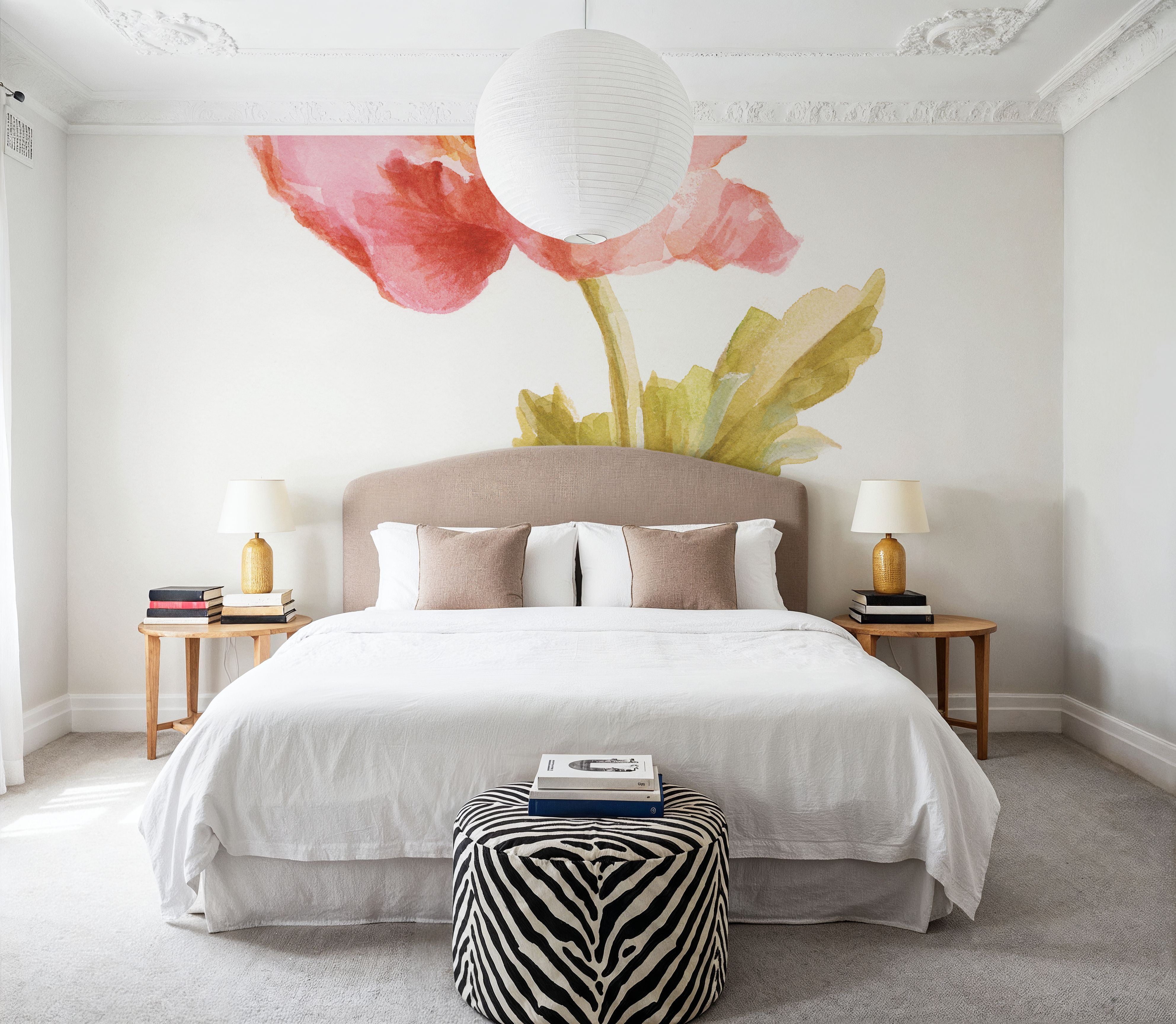 Garden Poppy on White