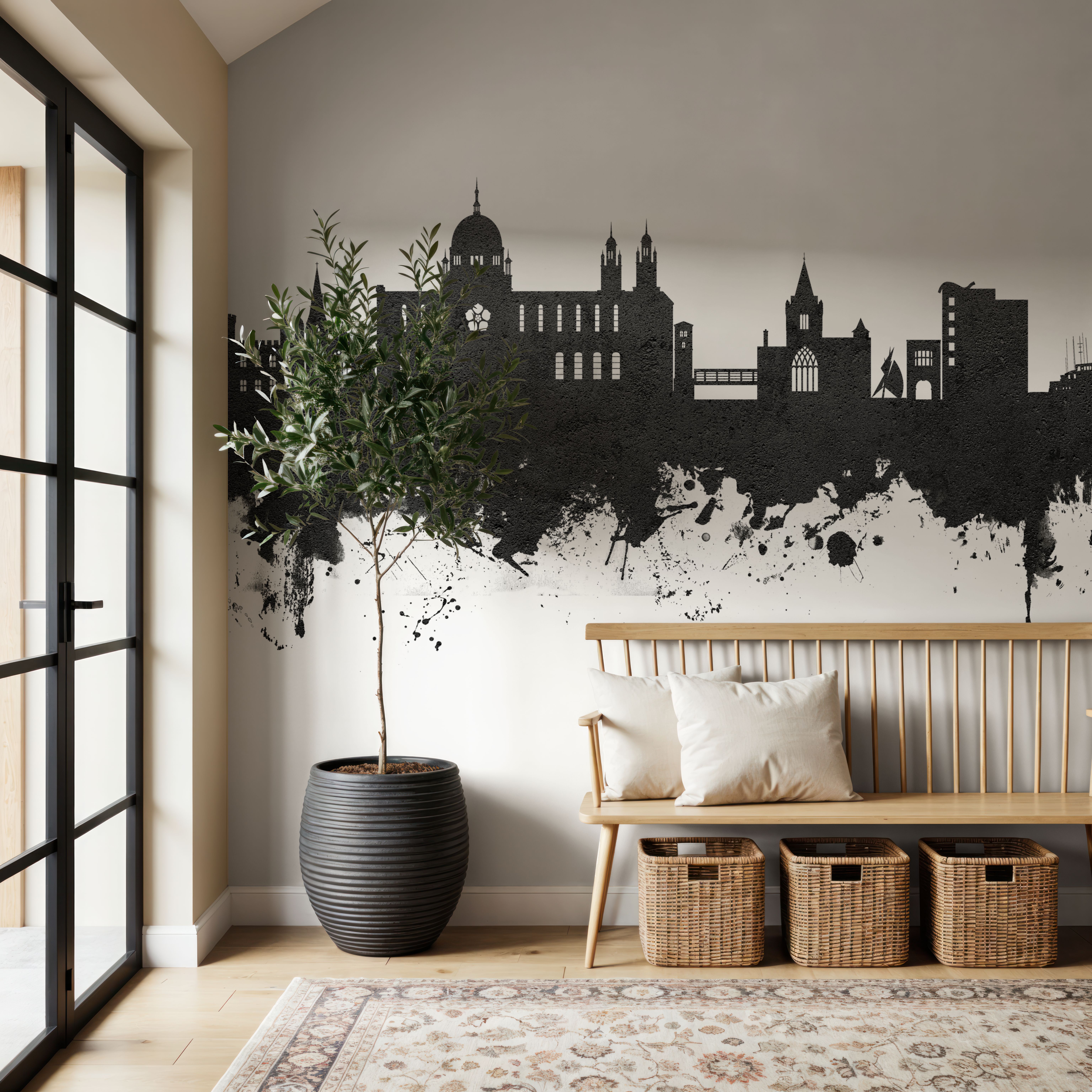 Galway Ireland Skyline Black & White