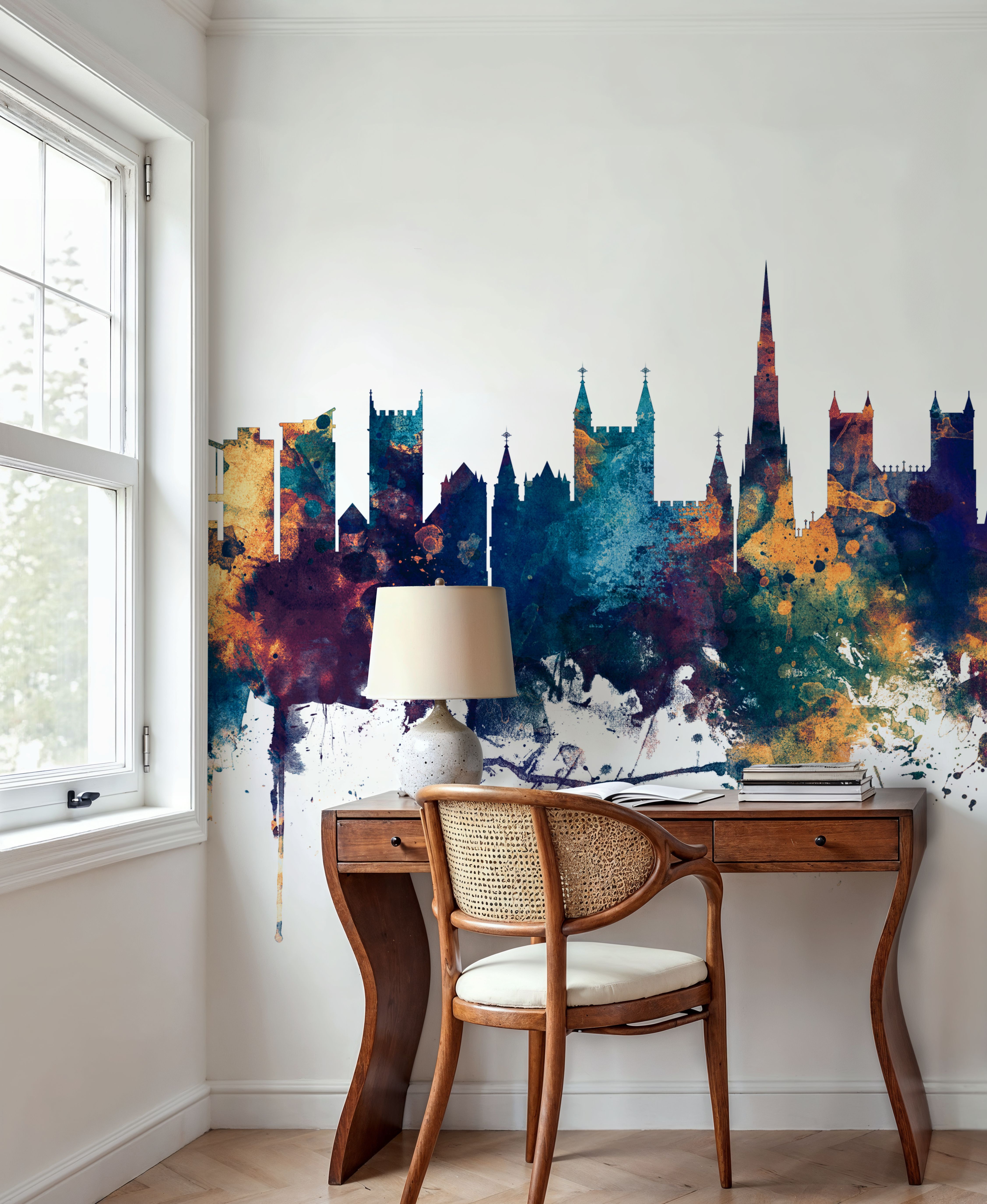 Bristol England Skyline Blue & Bronze