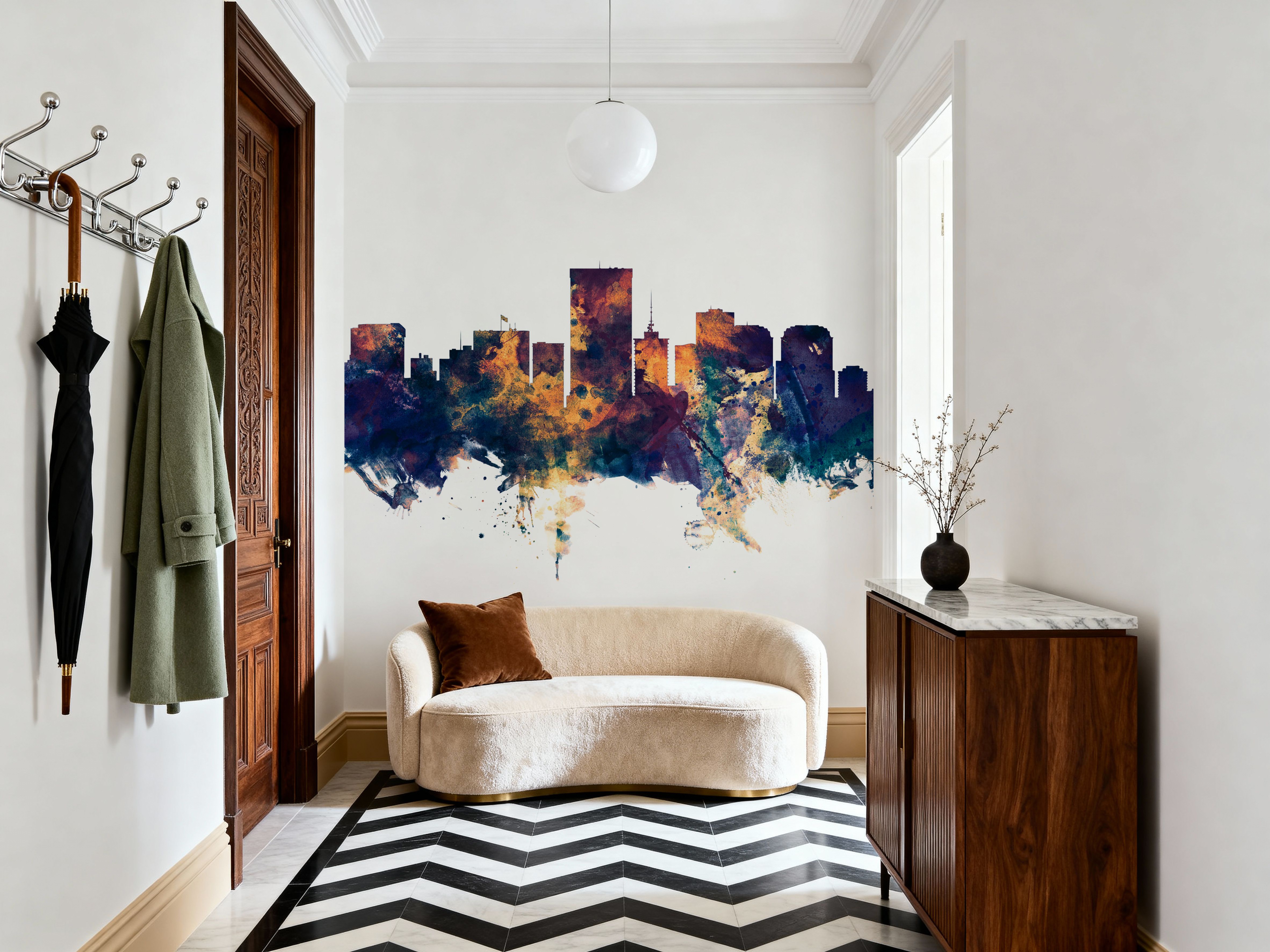 Richmond Virginia Skyline Blue & Bronze