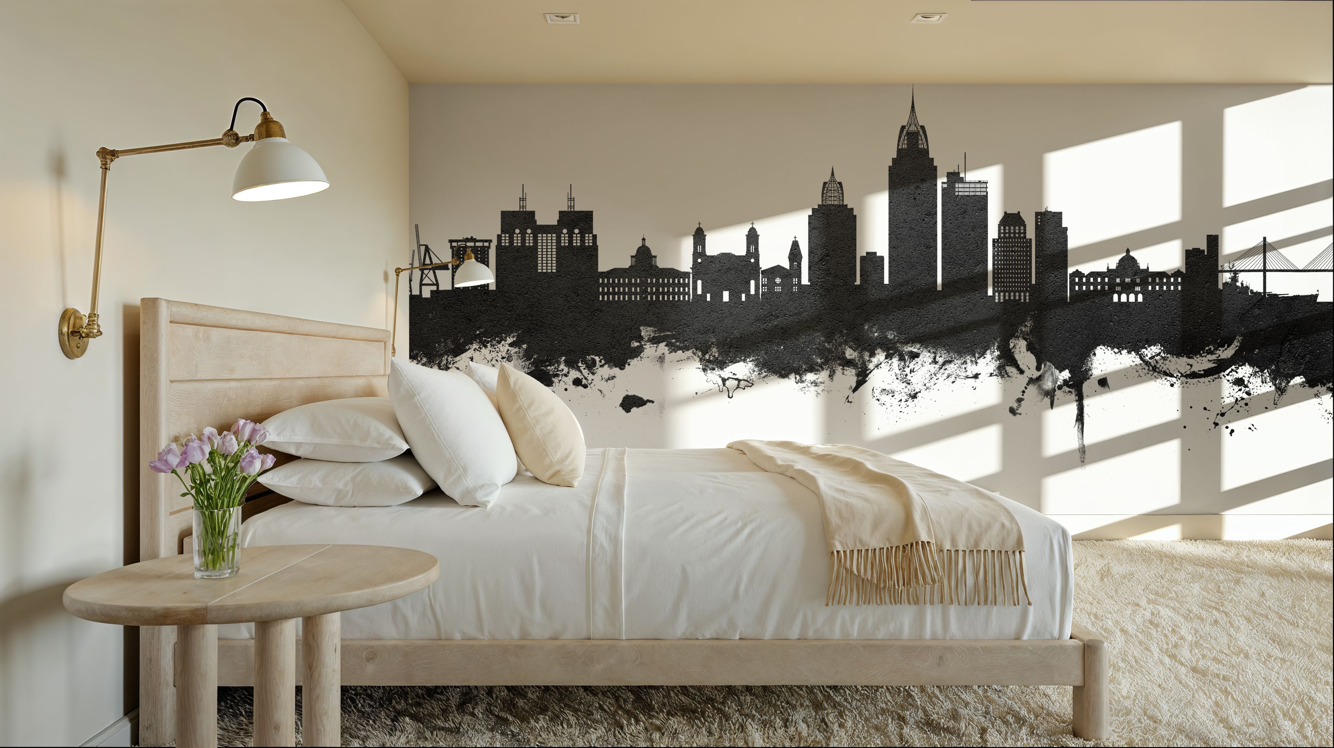 Mobile Alabama Skyline Black & White