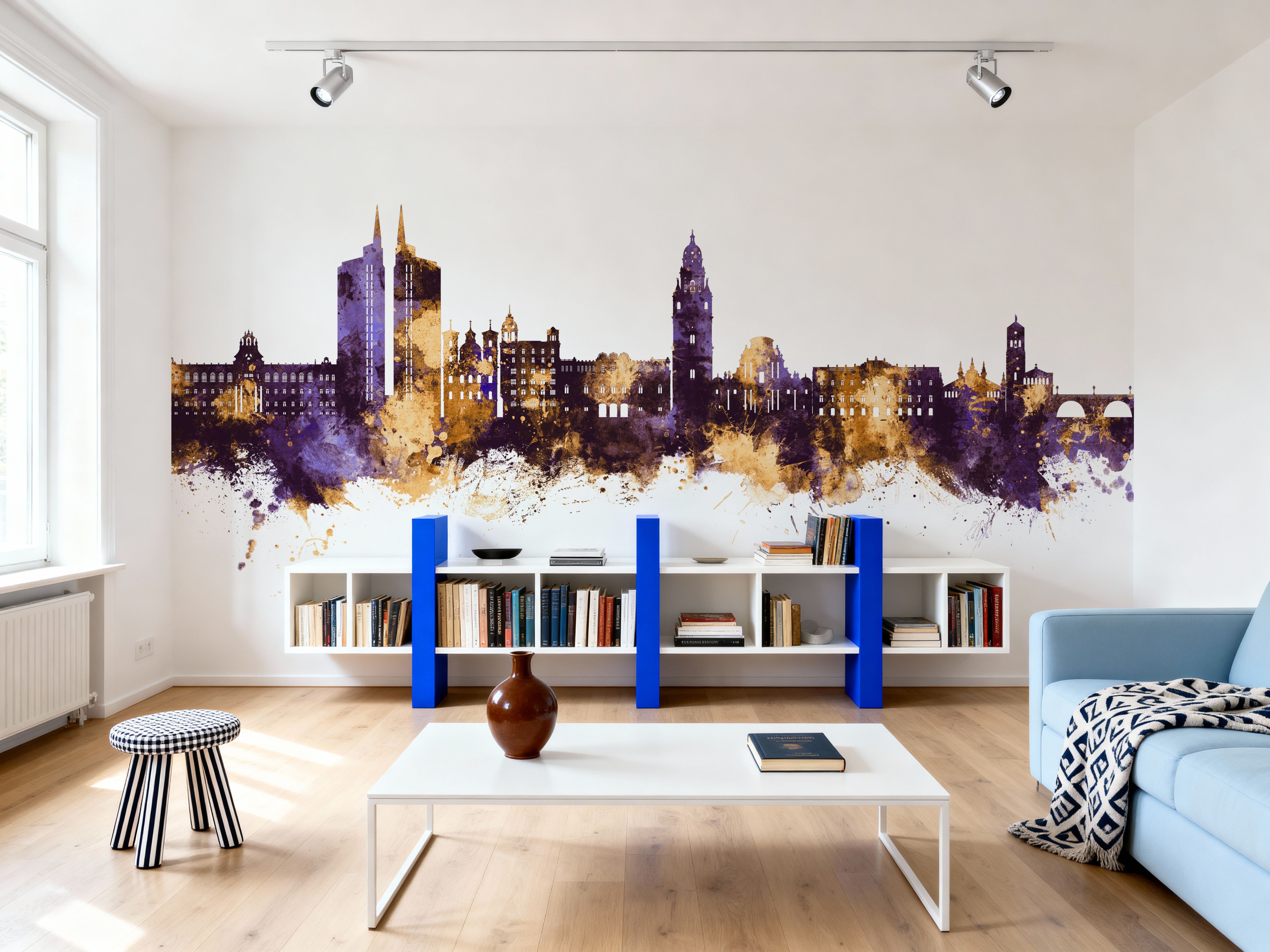 Murcia Spain Skyline Purple & Gold