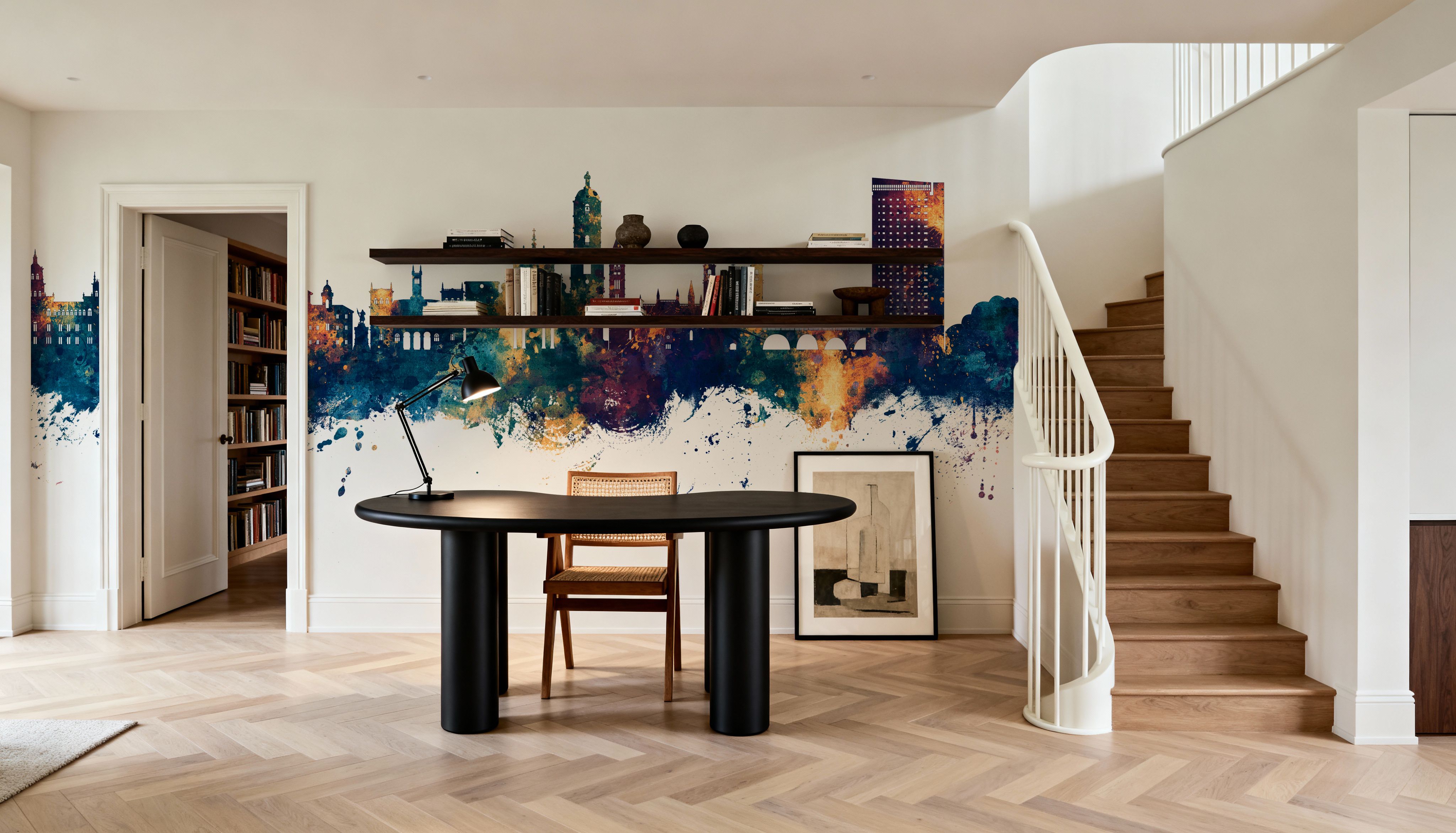 Valladolid Spain Skyline Blue & Bronze