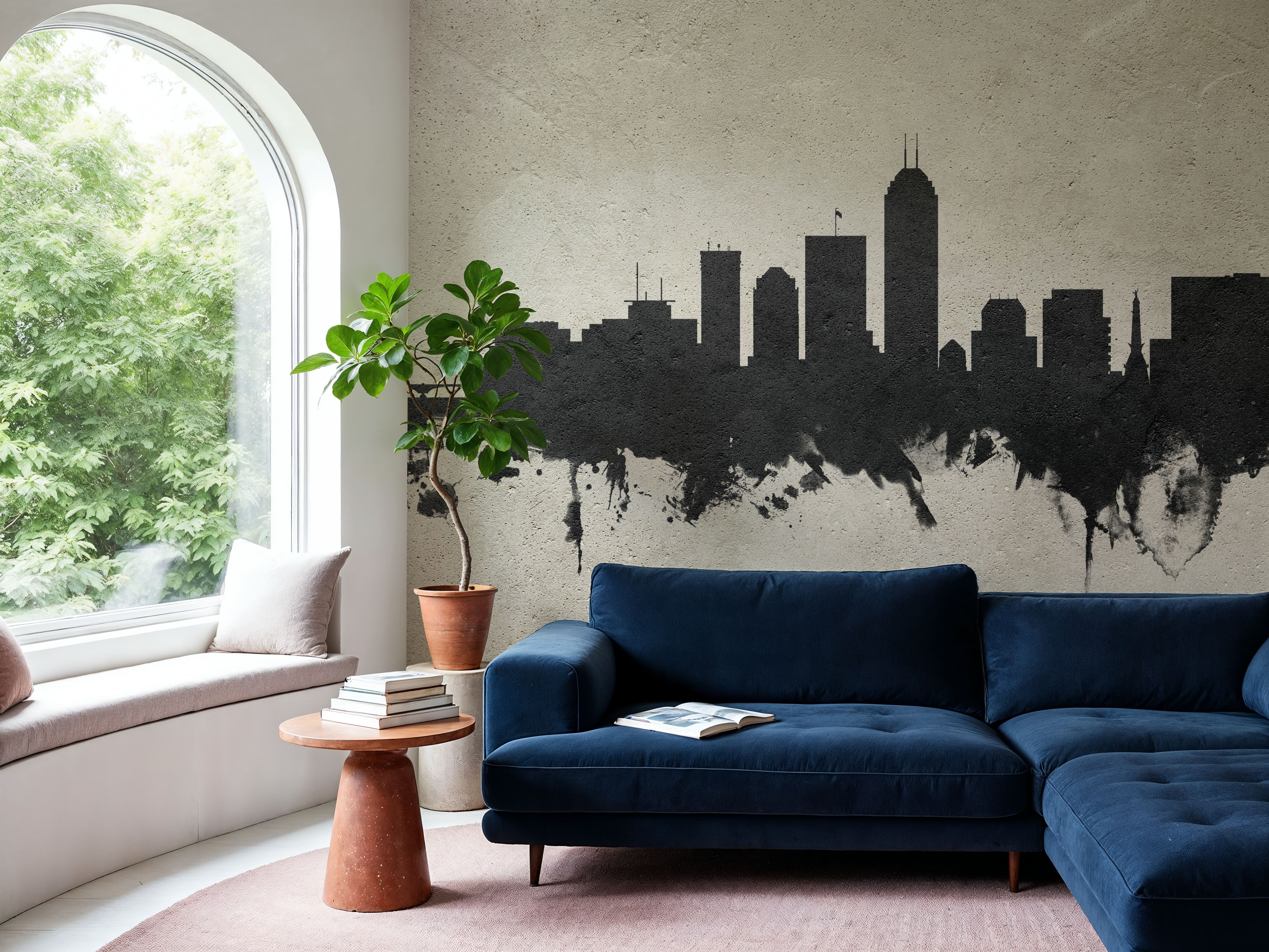Indianapolis Indiana Skyline Concrete