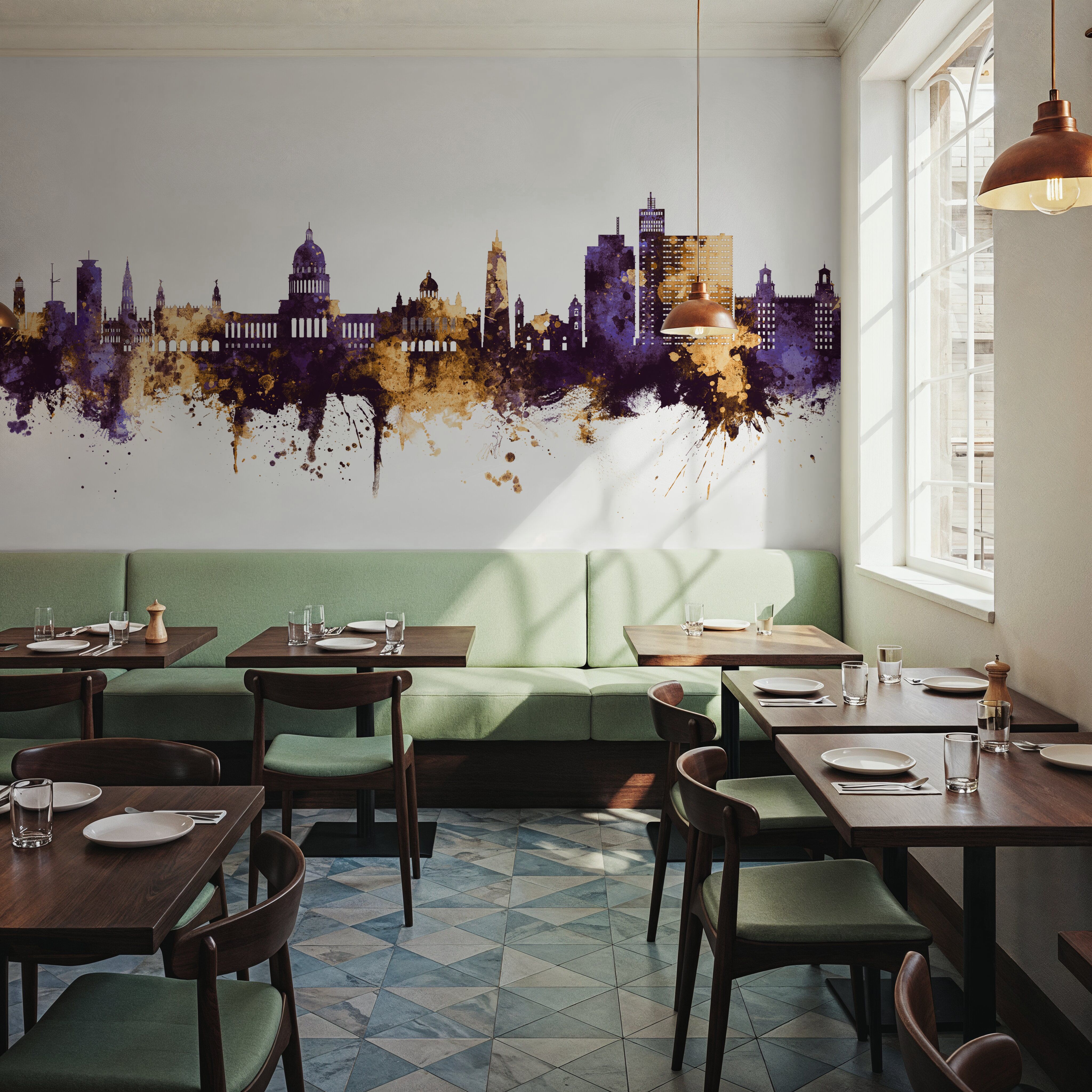 Havana Cuba Skyline Purple & Gold