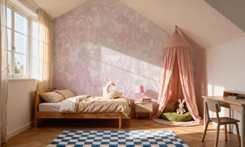 Herbals and Butterflies Double Silhouette Pink