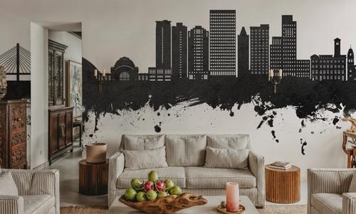Tacoma Washington Skyline Black & White