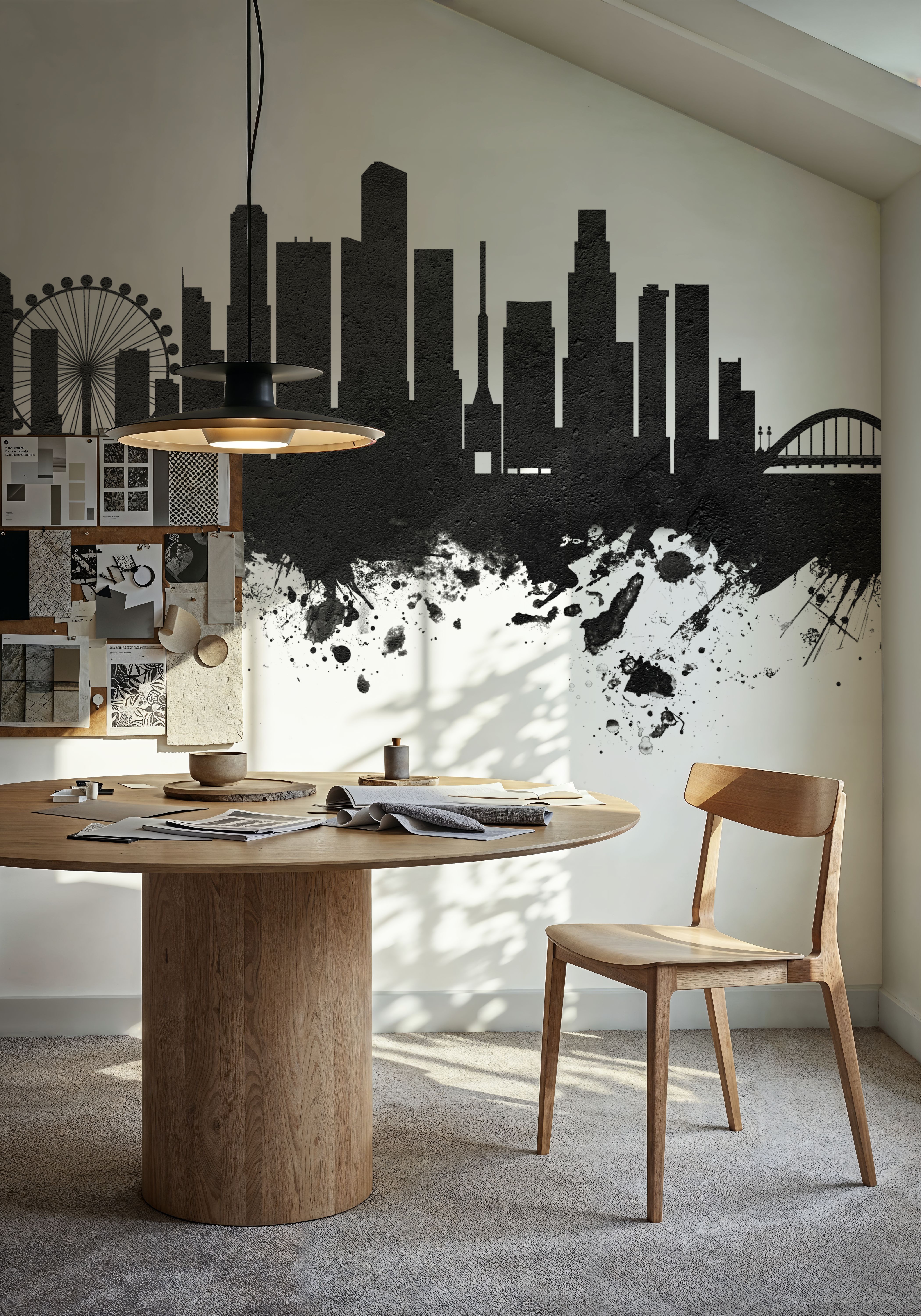 Singapore Skyline Black & White