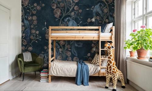 Peacock and Peony Chinoiserie Navy