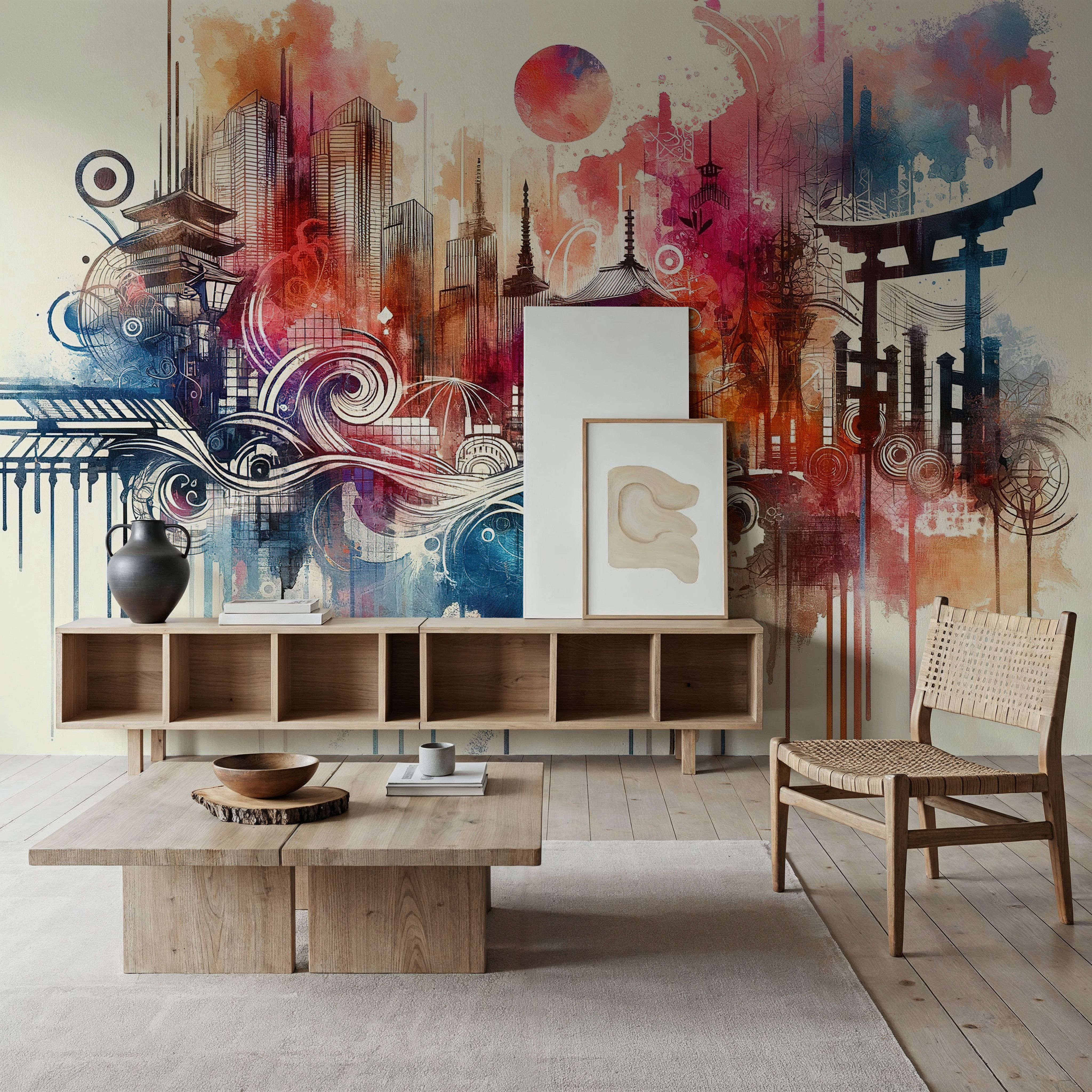 Watercolor Skyline Tokyo II