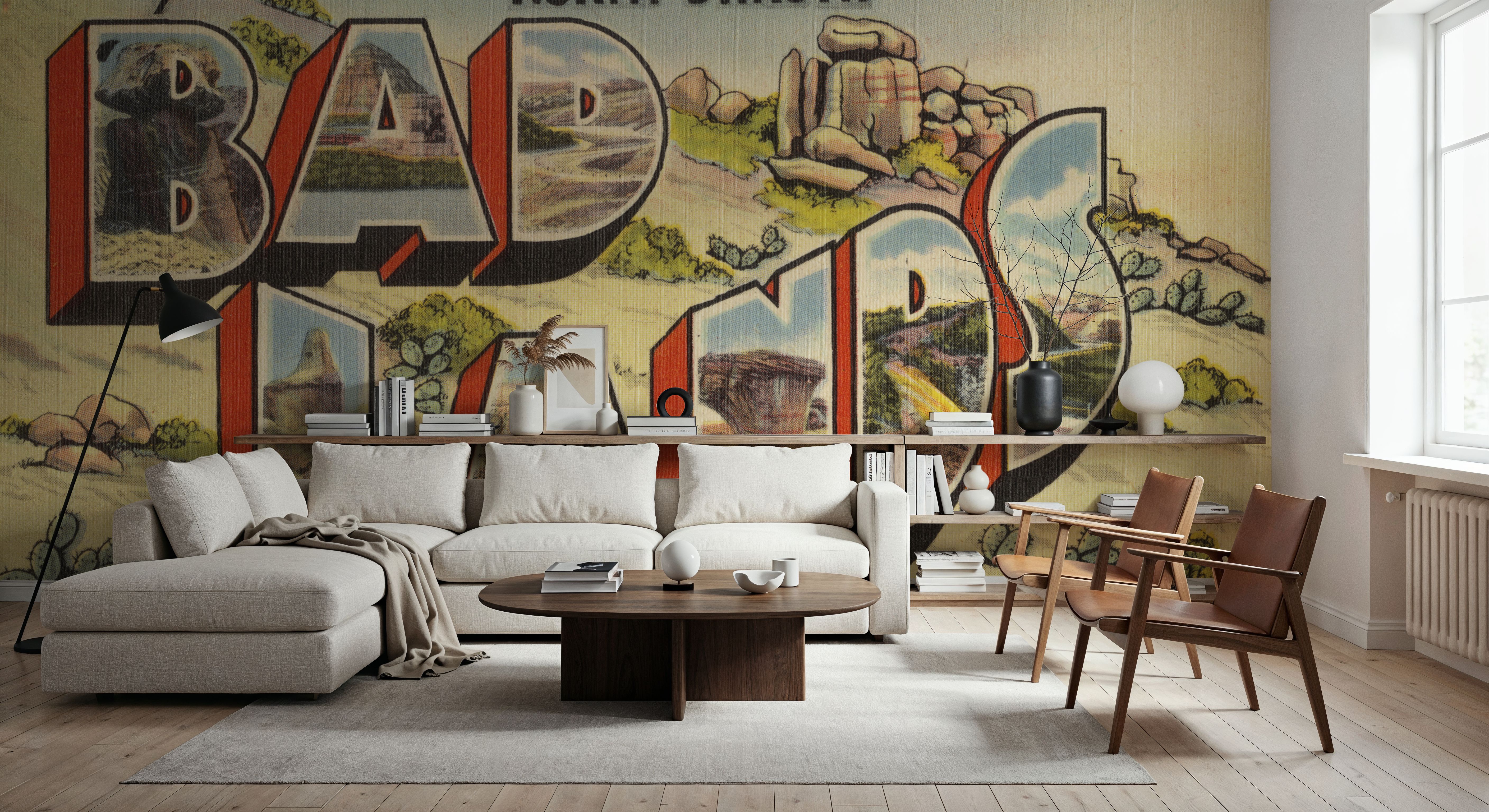 Greetings from Badlands - Screenprint Postcard