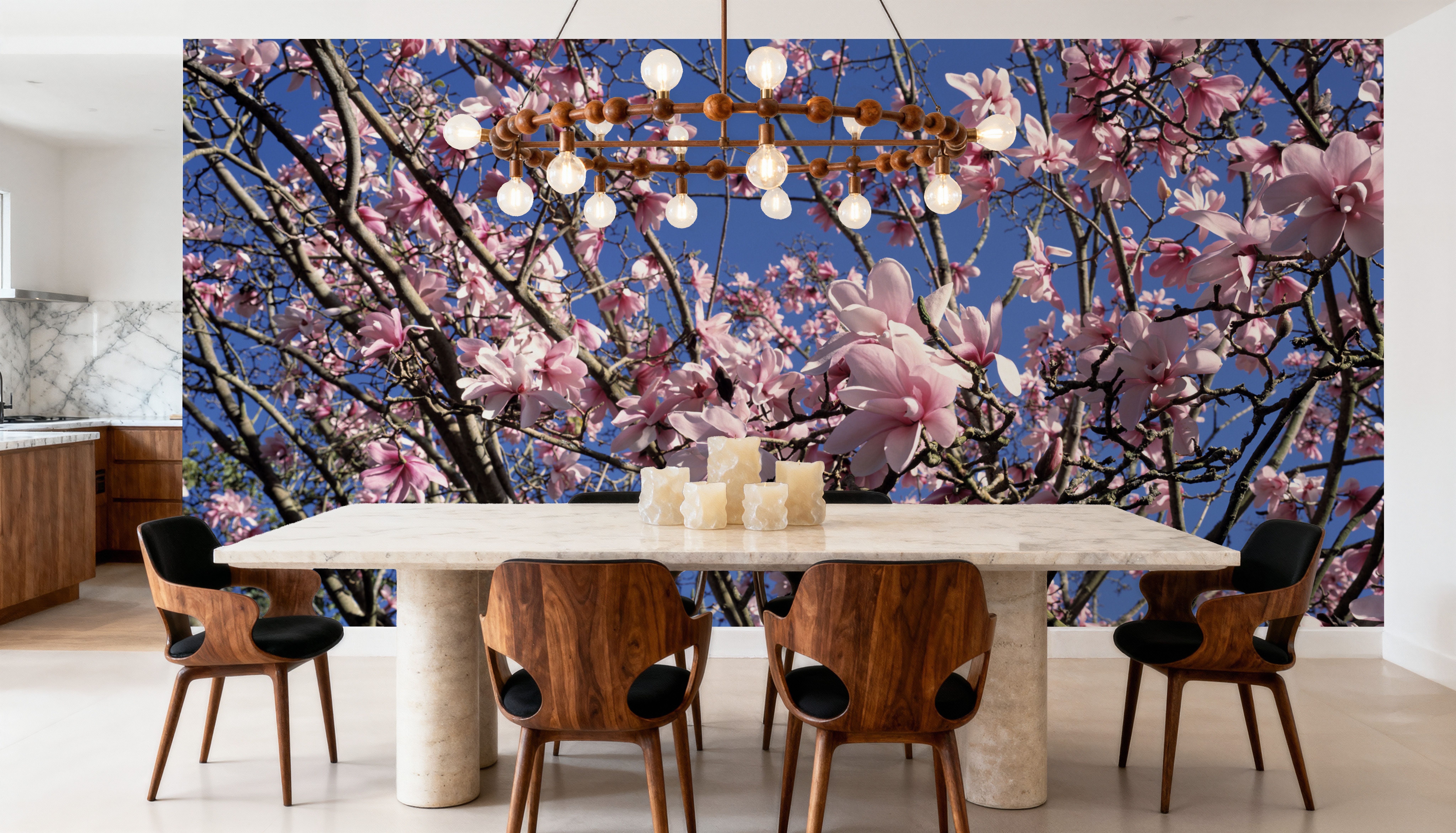 Blush Magnolia Sky, Wallpaper