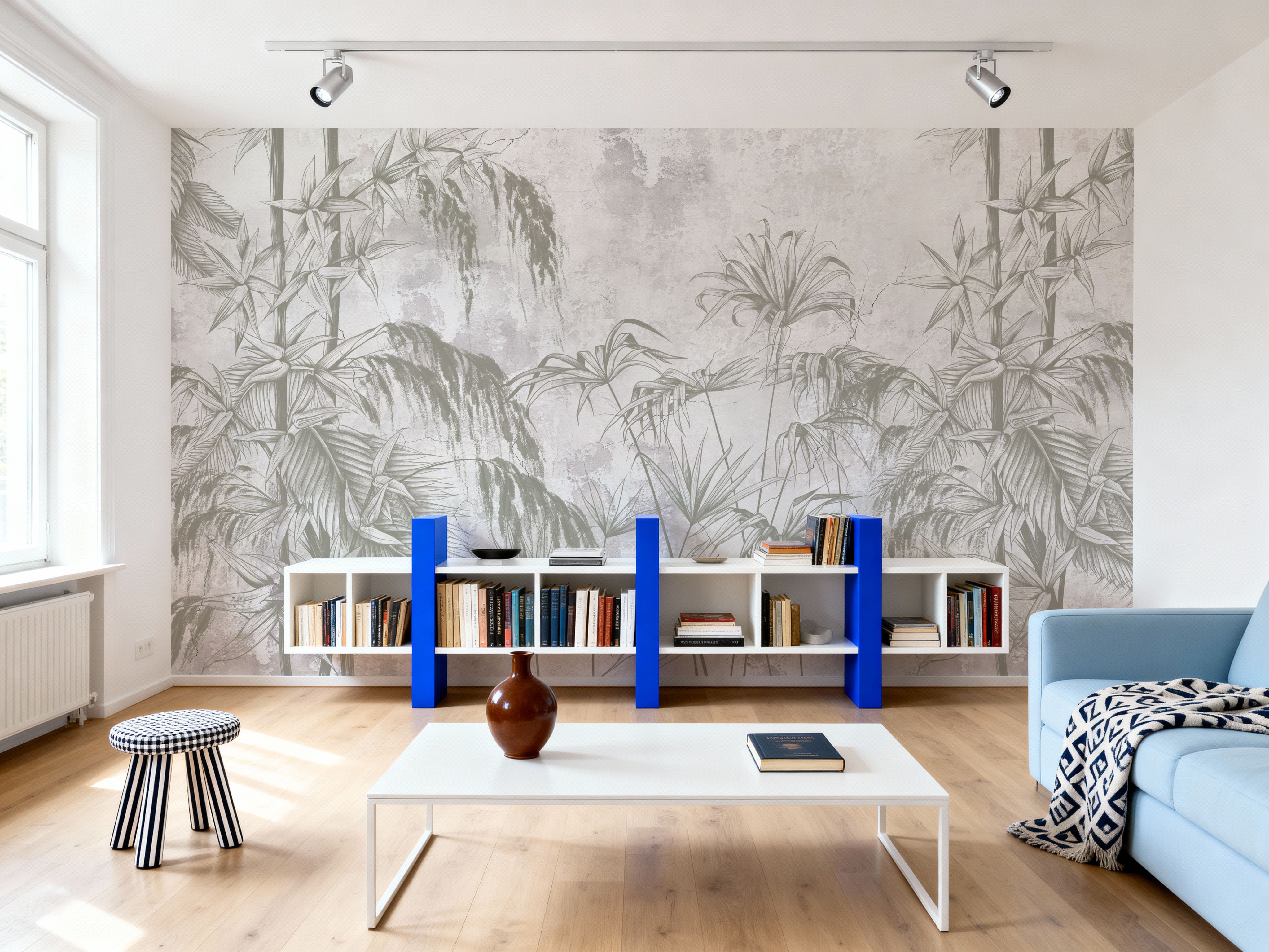 Retro Bamboo Sketch, Wallpaper