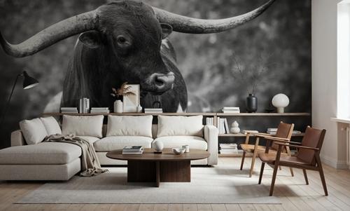Longhorn Gaze I BW