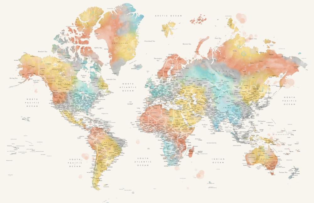 World Map Cities - Fifi