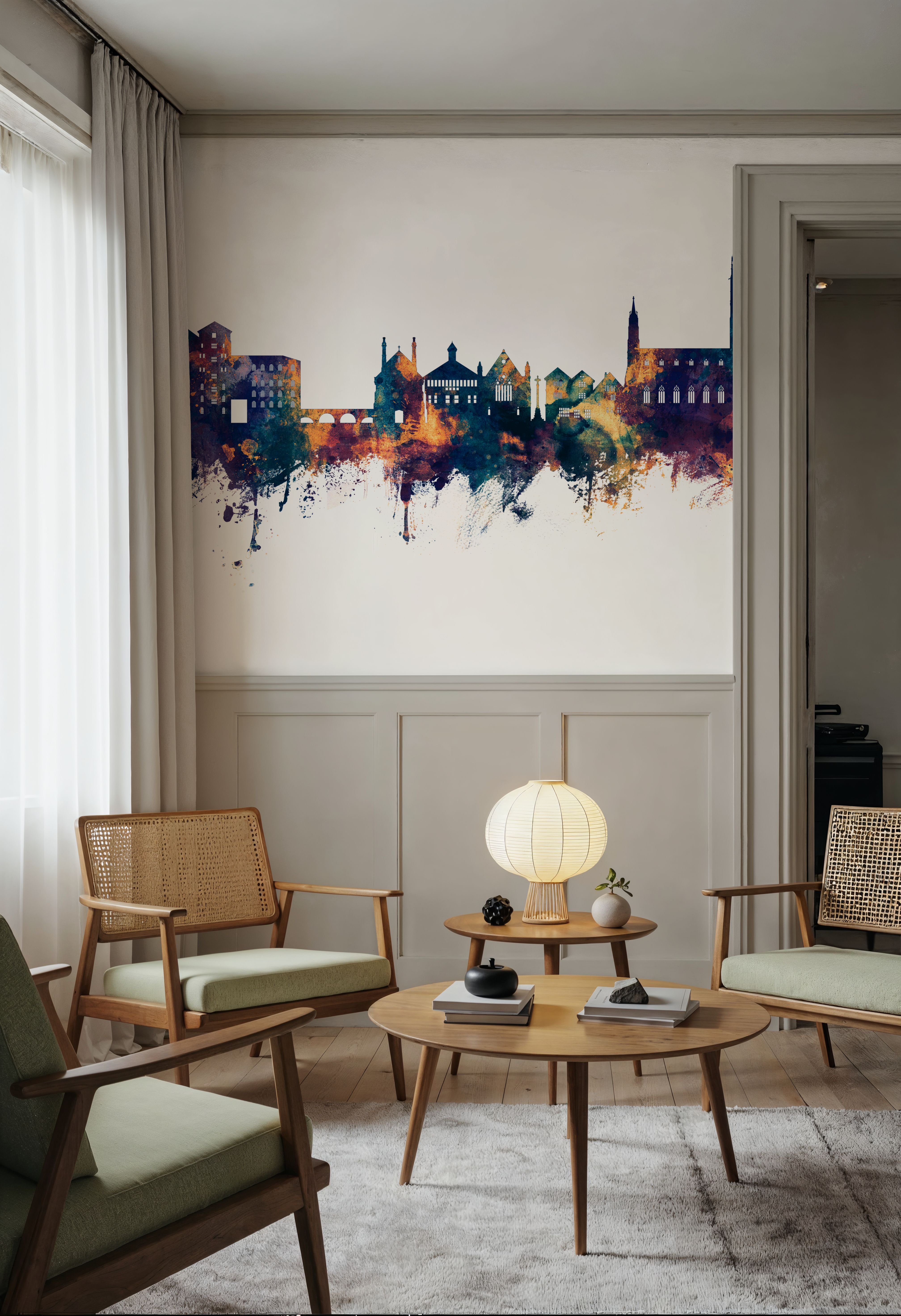 Tewkesbury England Skyline Blue & Bronze