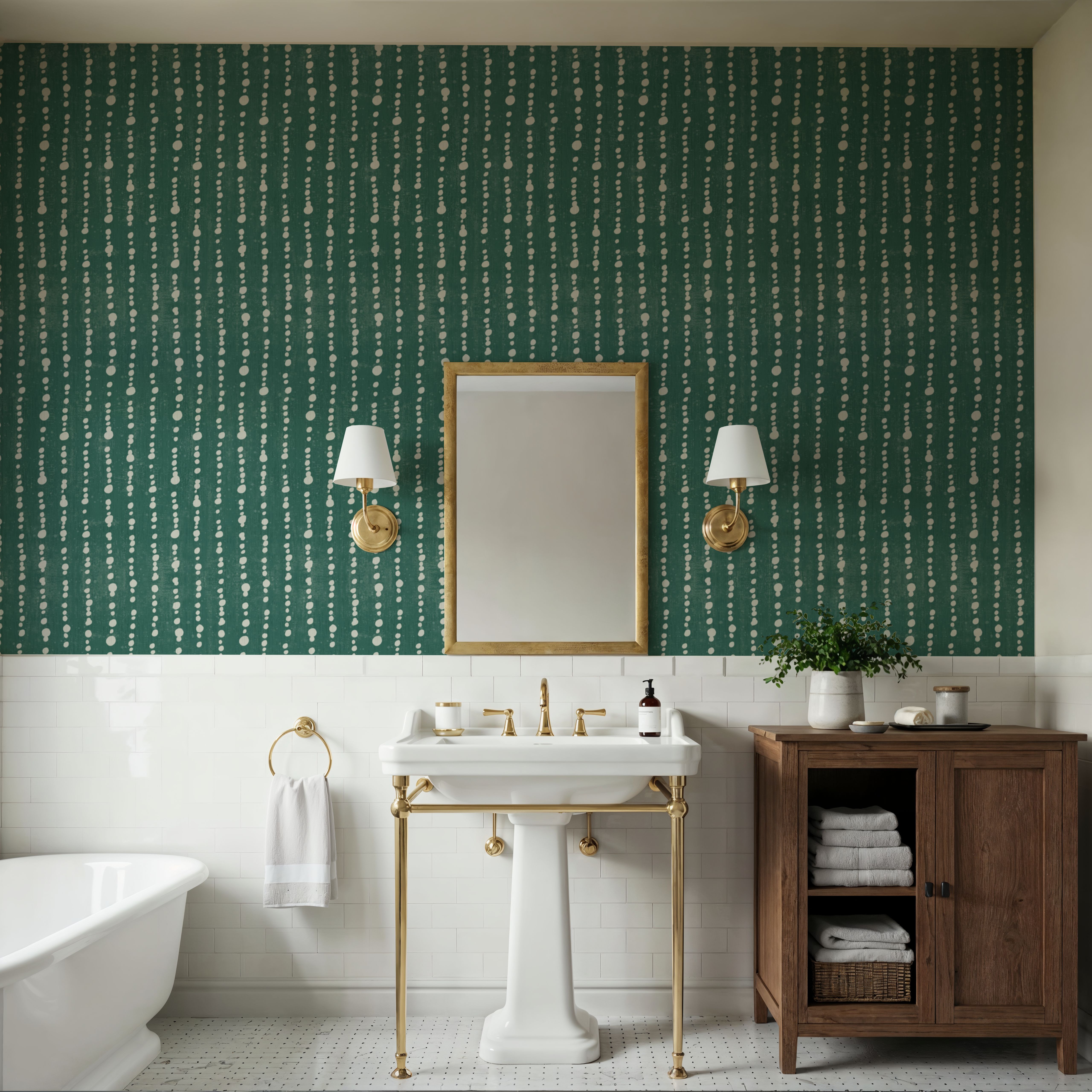 Woodland Drops Tropical Green