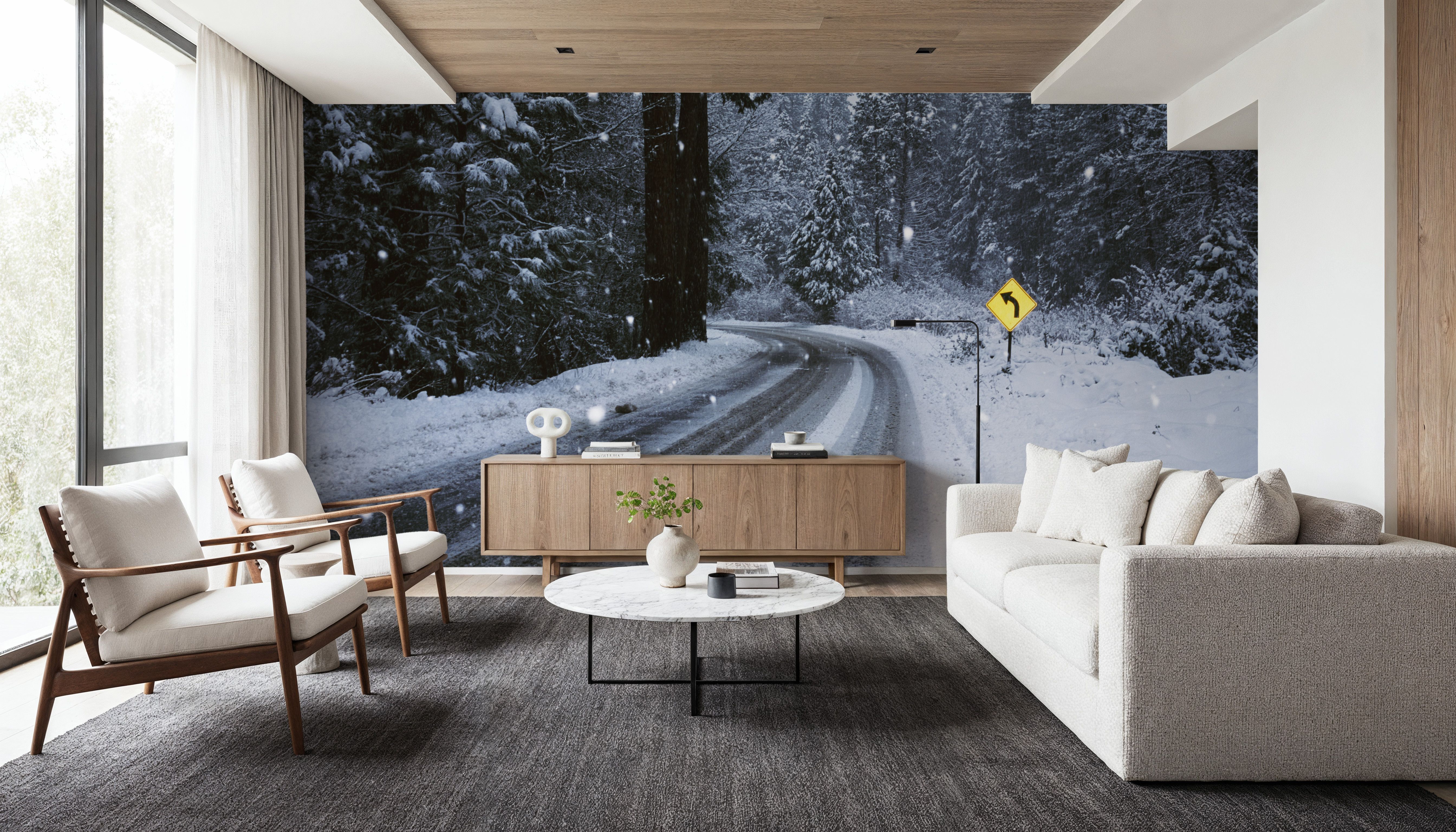 Winter Forest Journey, Wallpaper