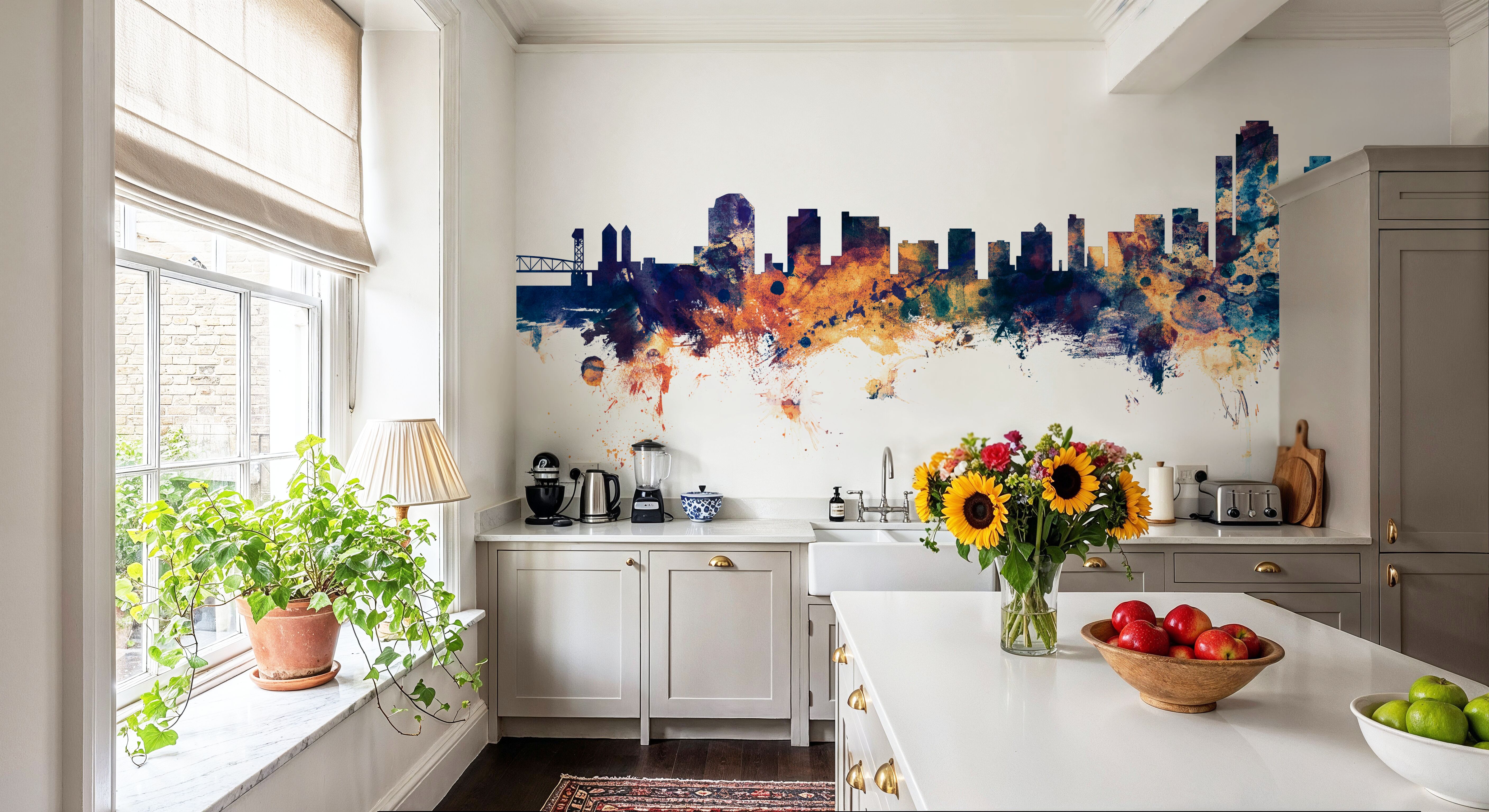 Wilmington Delaware Skyline Blue & Bronze