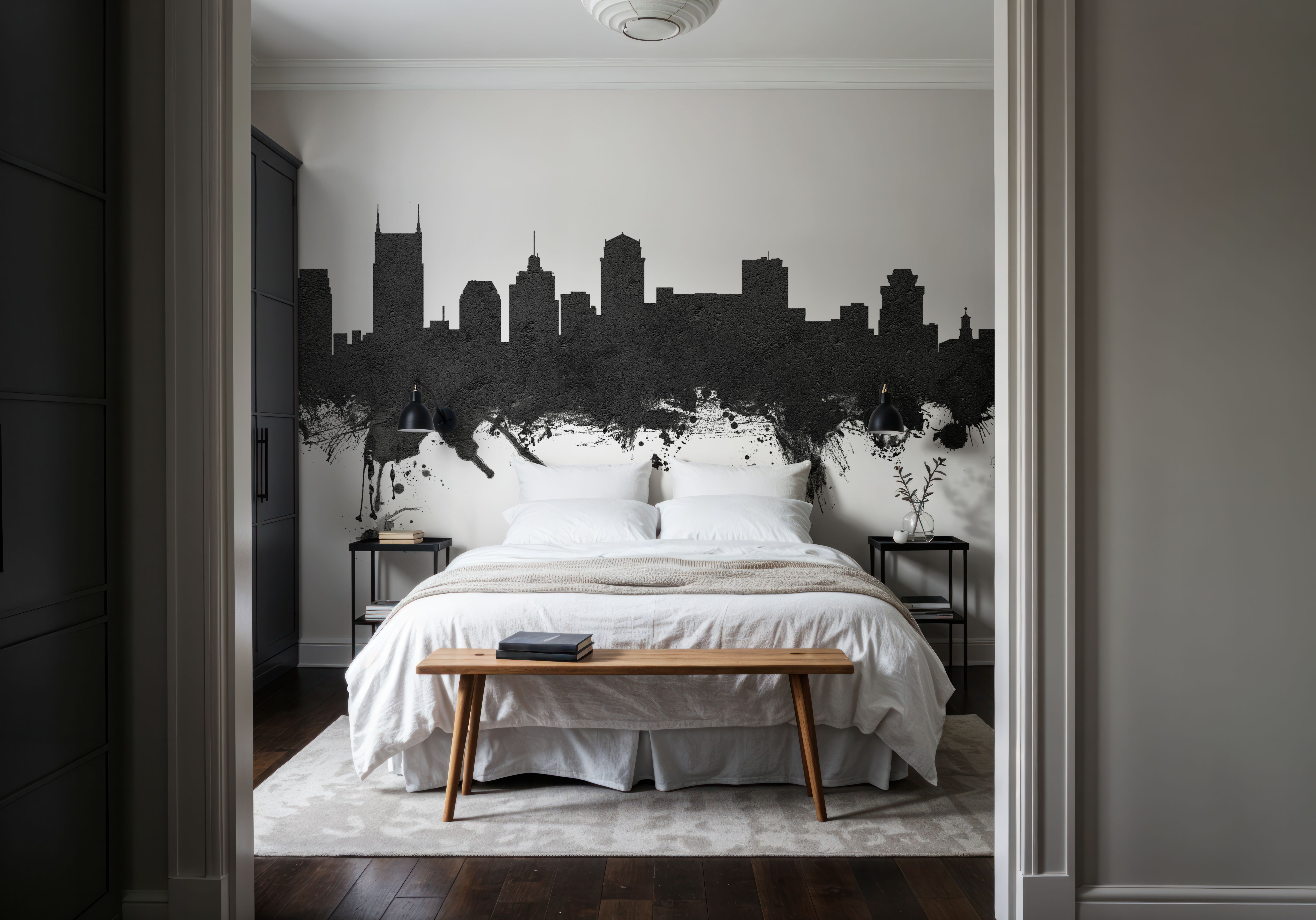 Nashville Tennessee Skyline Black & White