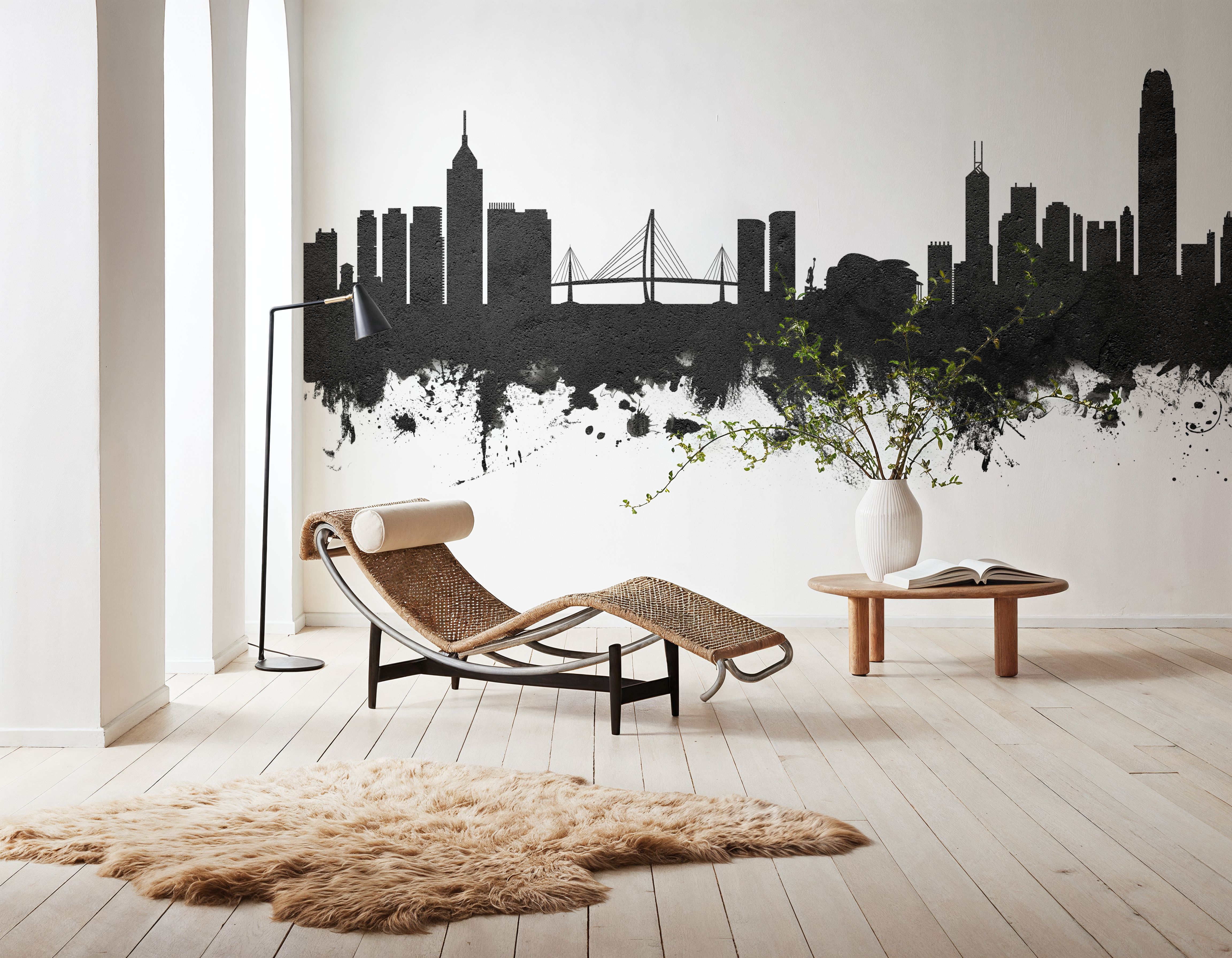 Hong Kong Skyline Black & White