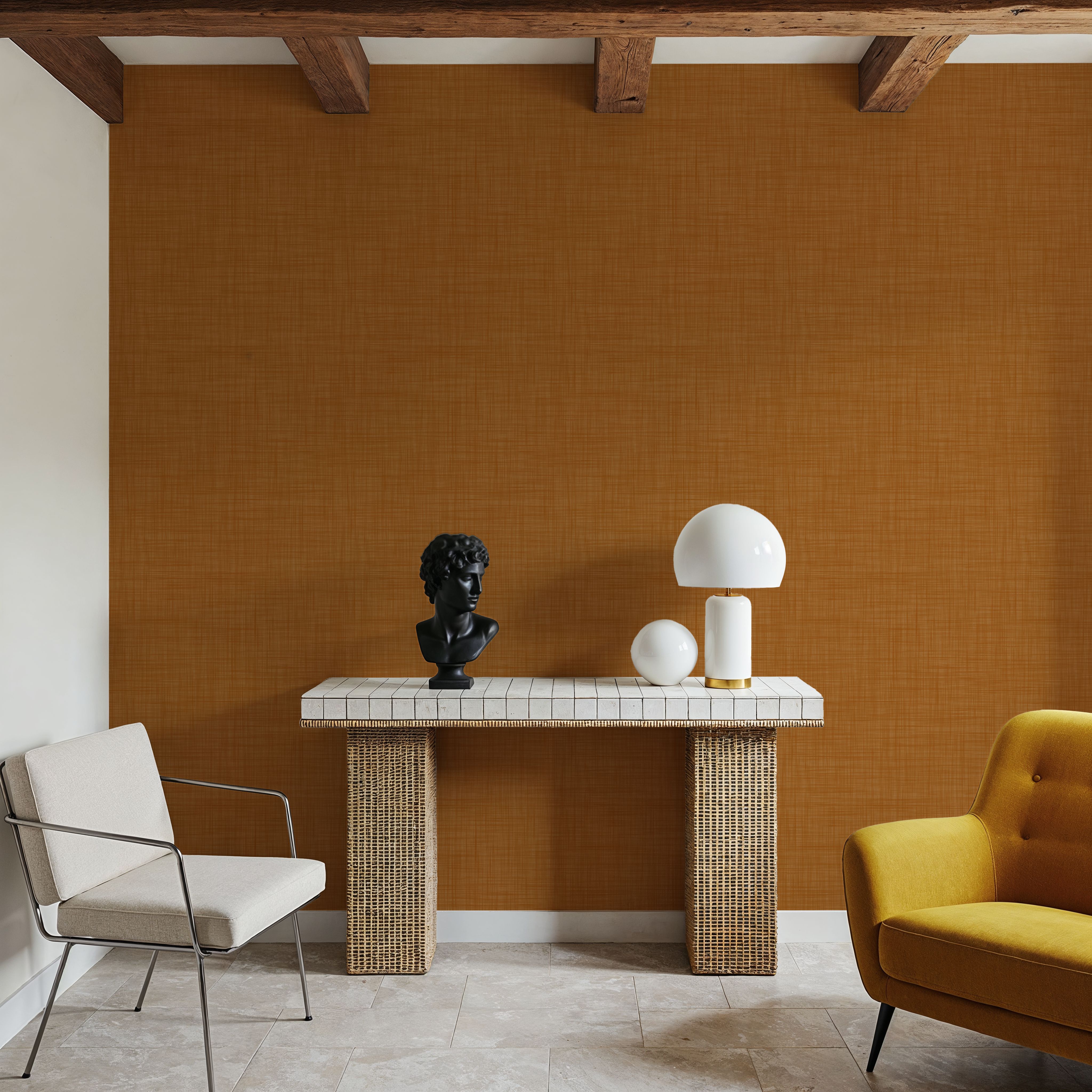 Mottled Linen Effect, Orange