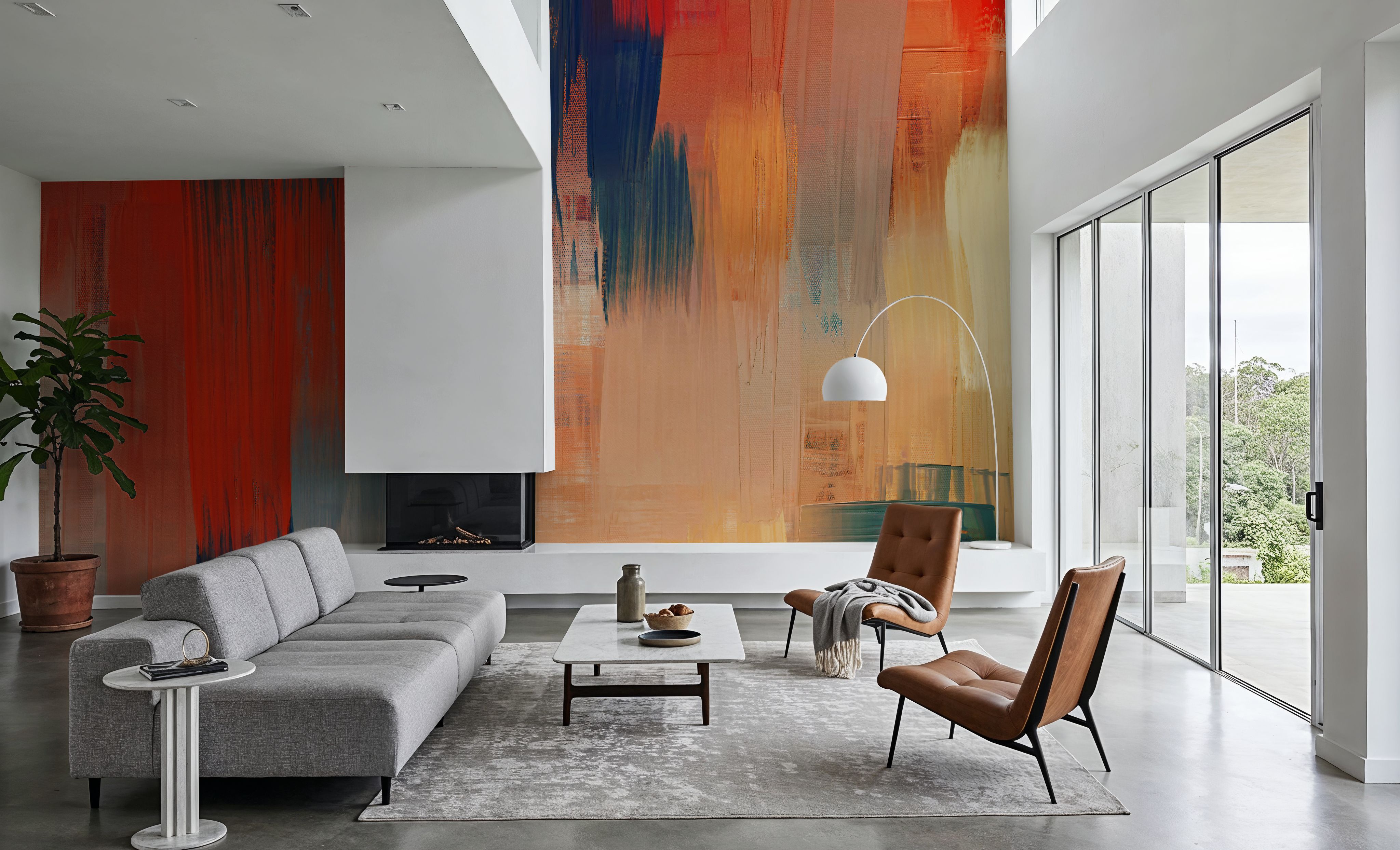 Abstract Study In Red