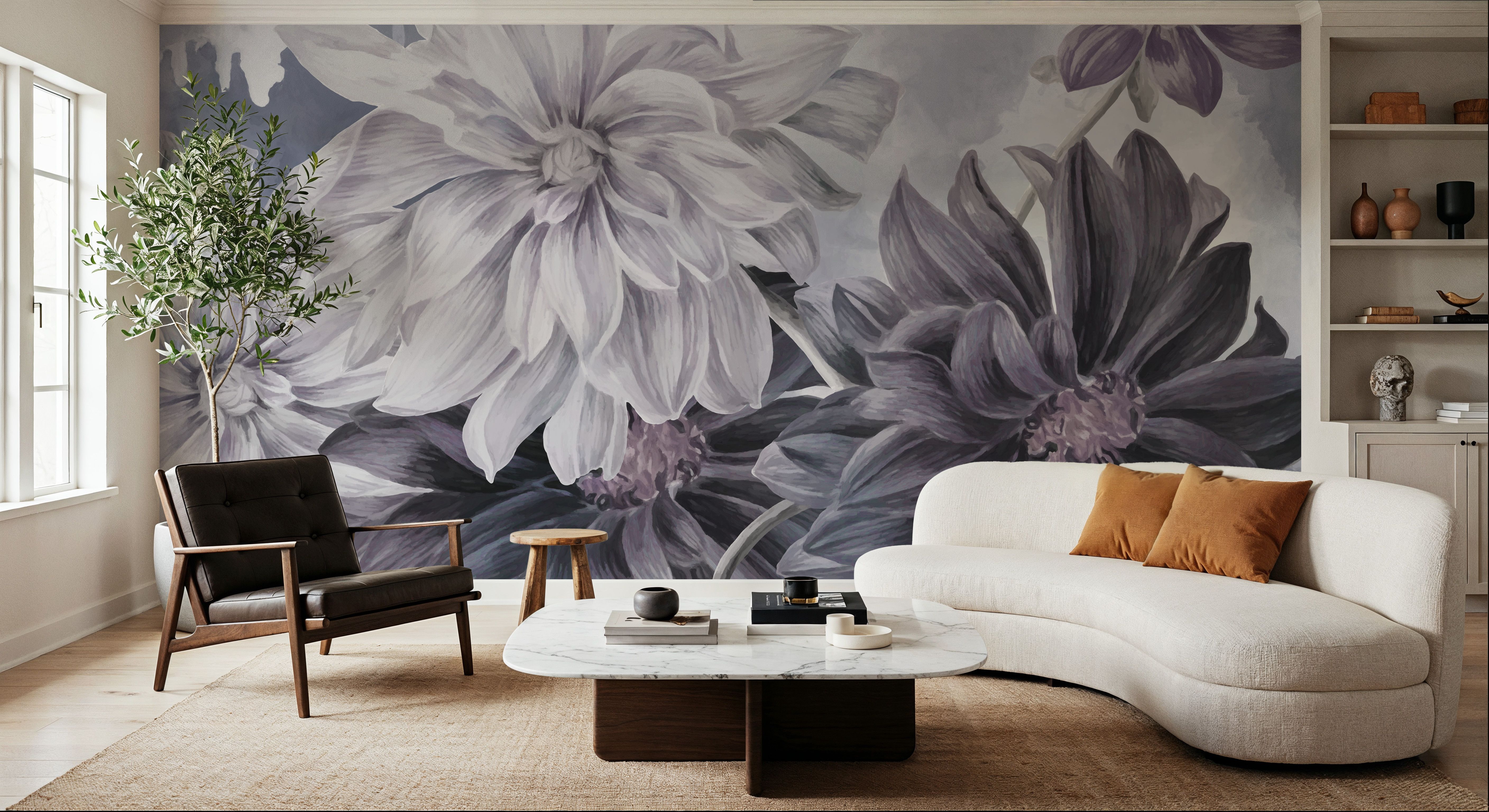 Focus on the Dahlia Gray, Wallpaper