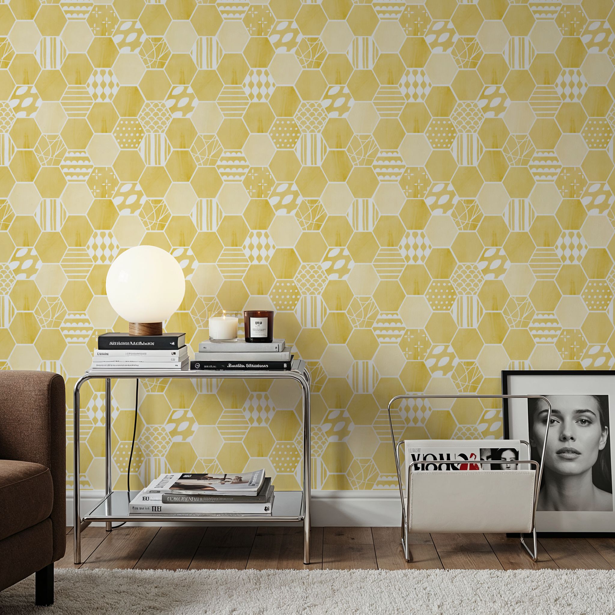 Beezy Yellow, Behang