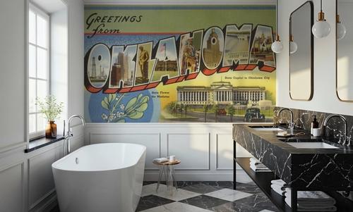 Greetings from Oklahoma - Screenprint Postcard