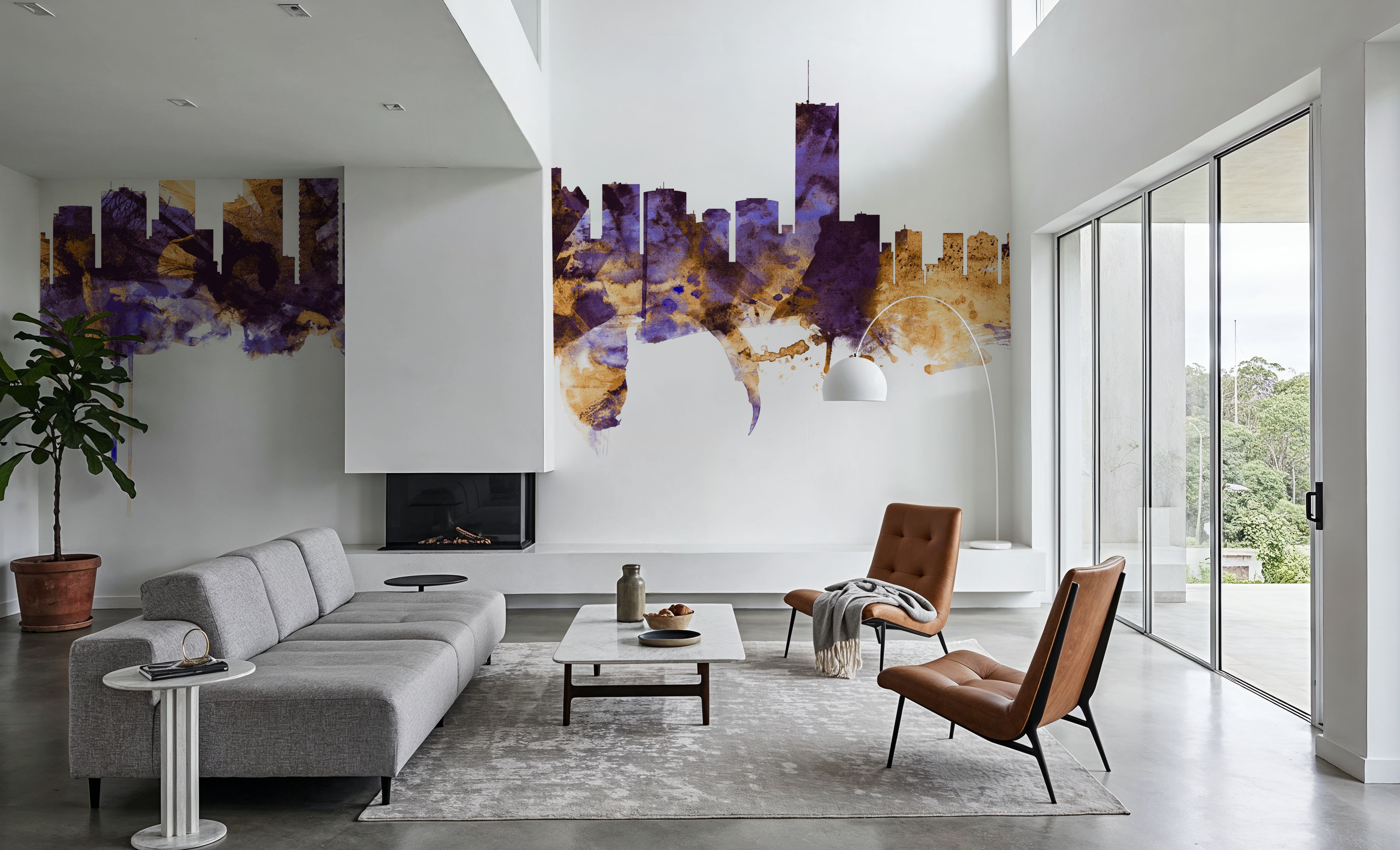 Montreal Canada Skyline Purple & Gold