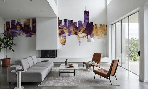 Montreal Canada Skyline Purple & Gold