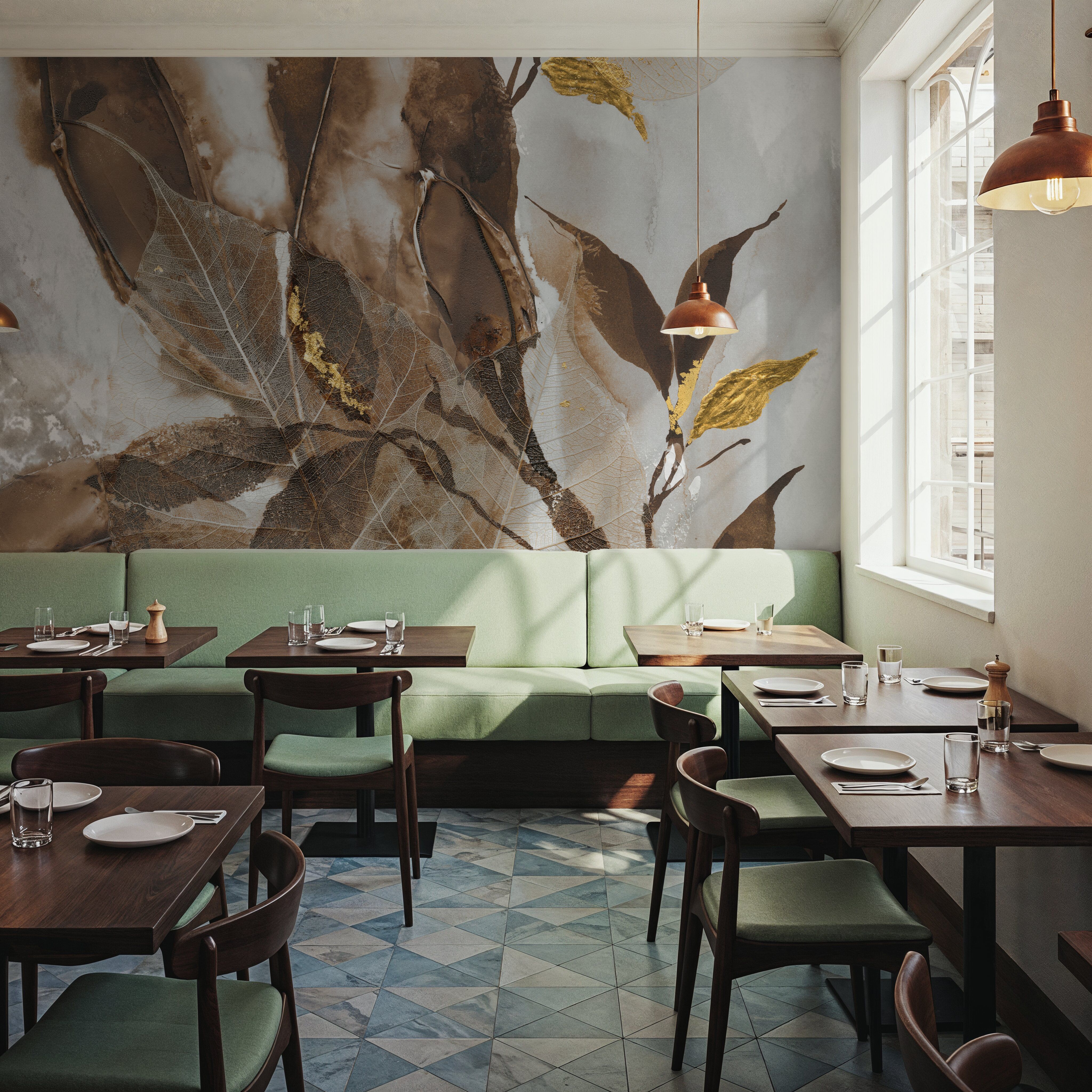 Gilded Leaf Collage II