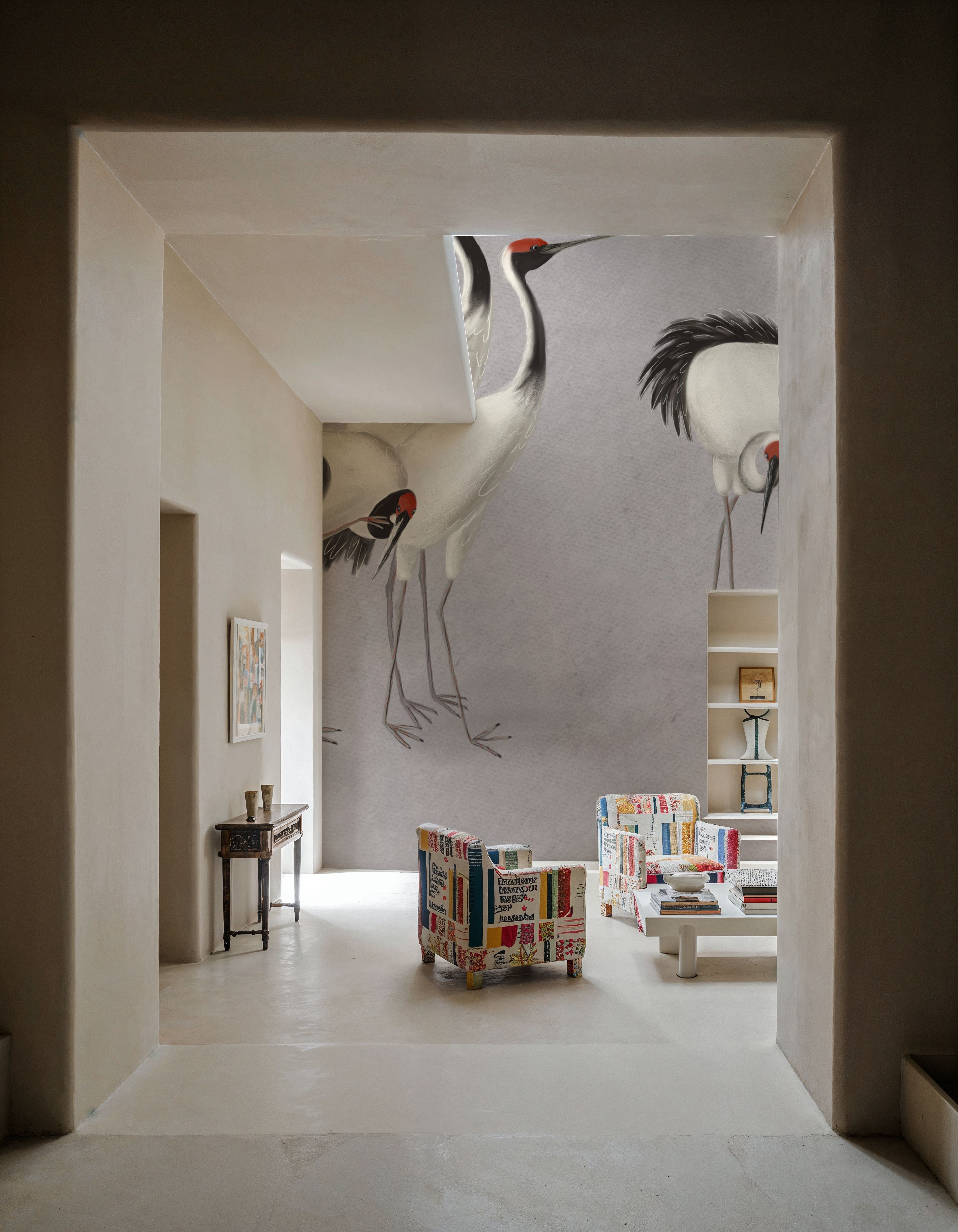 Japanese Cranes - Stone