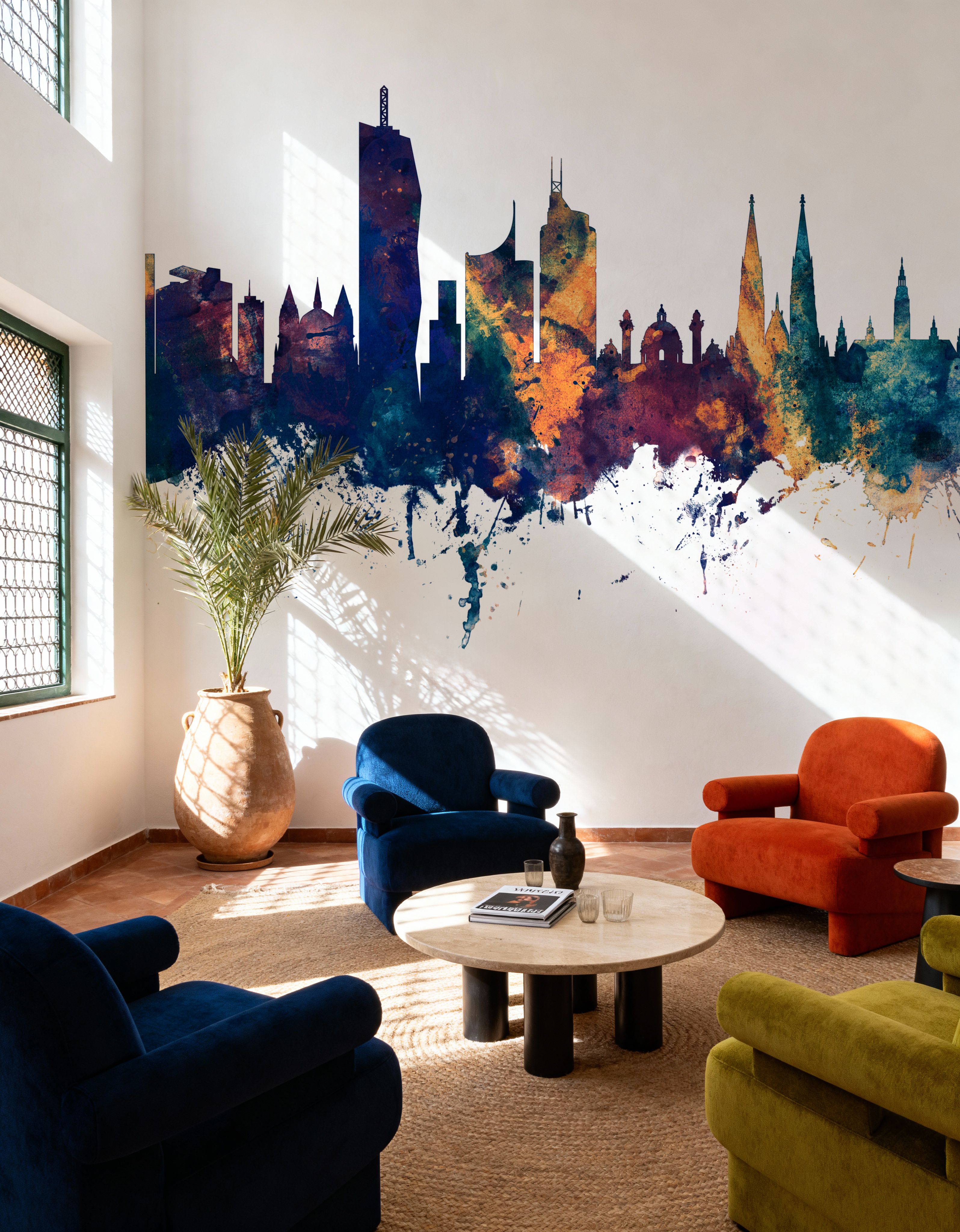 Vienna Austria Skyline Blue & Bronze