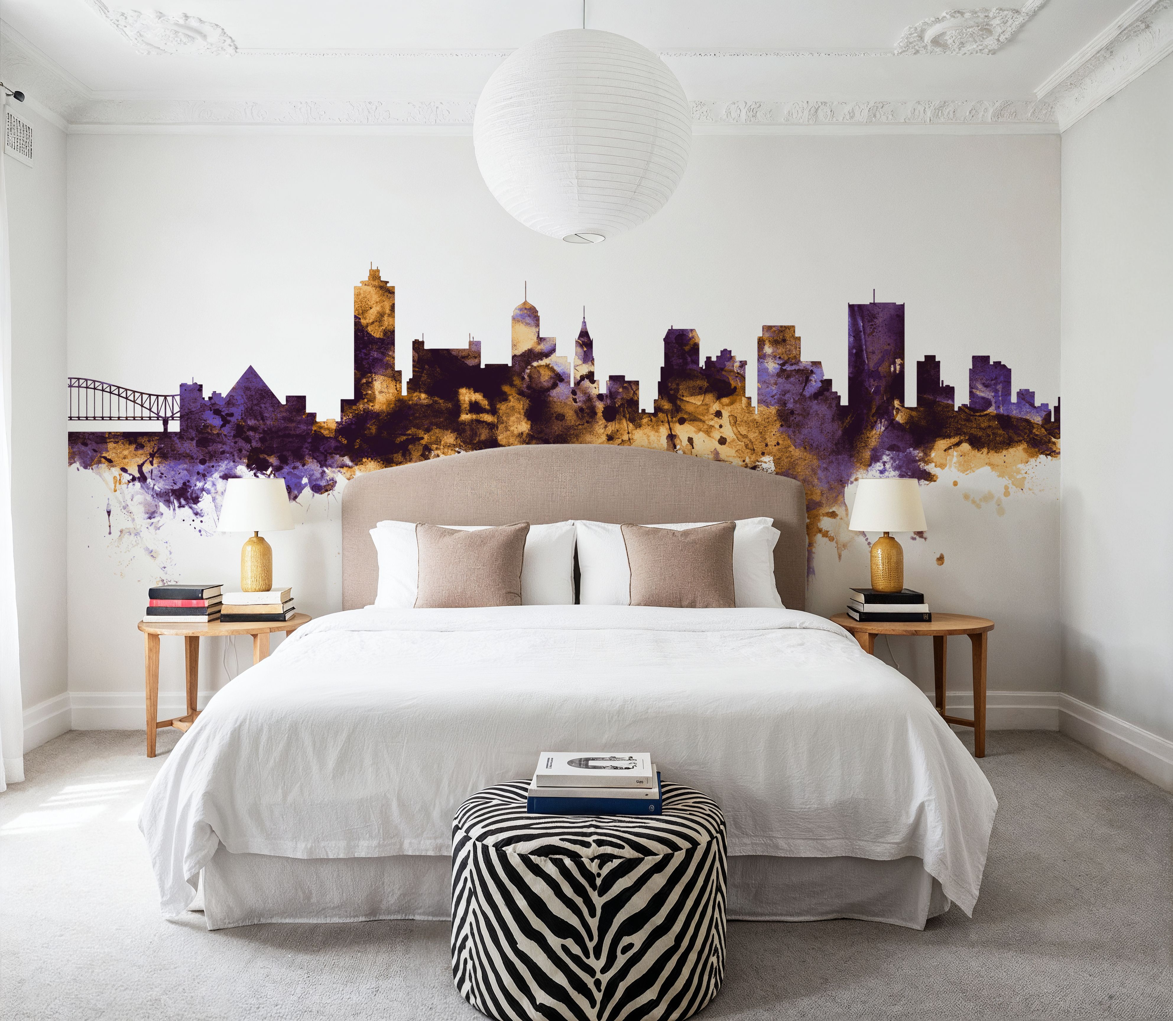 Memphis Tennessee Skyline Purple & Gold