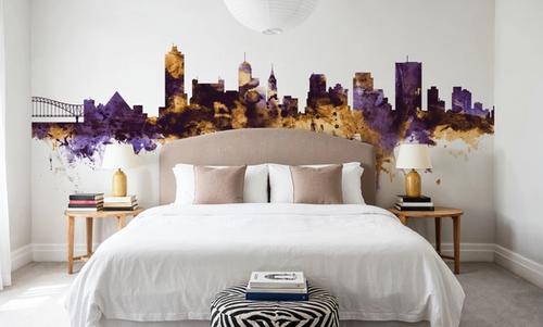 Memphis Tennessee Skyline Purple & Gold